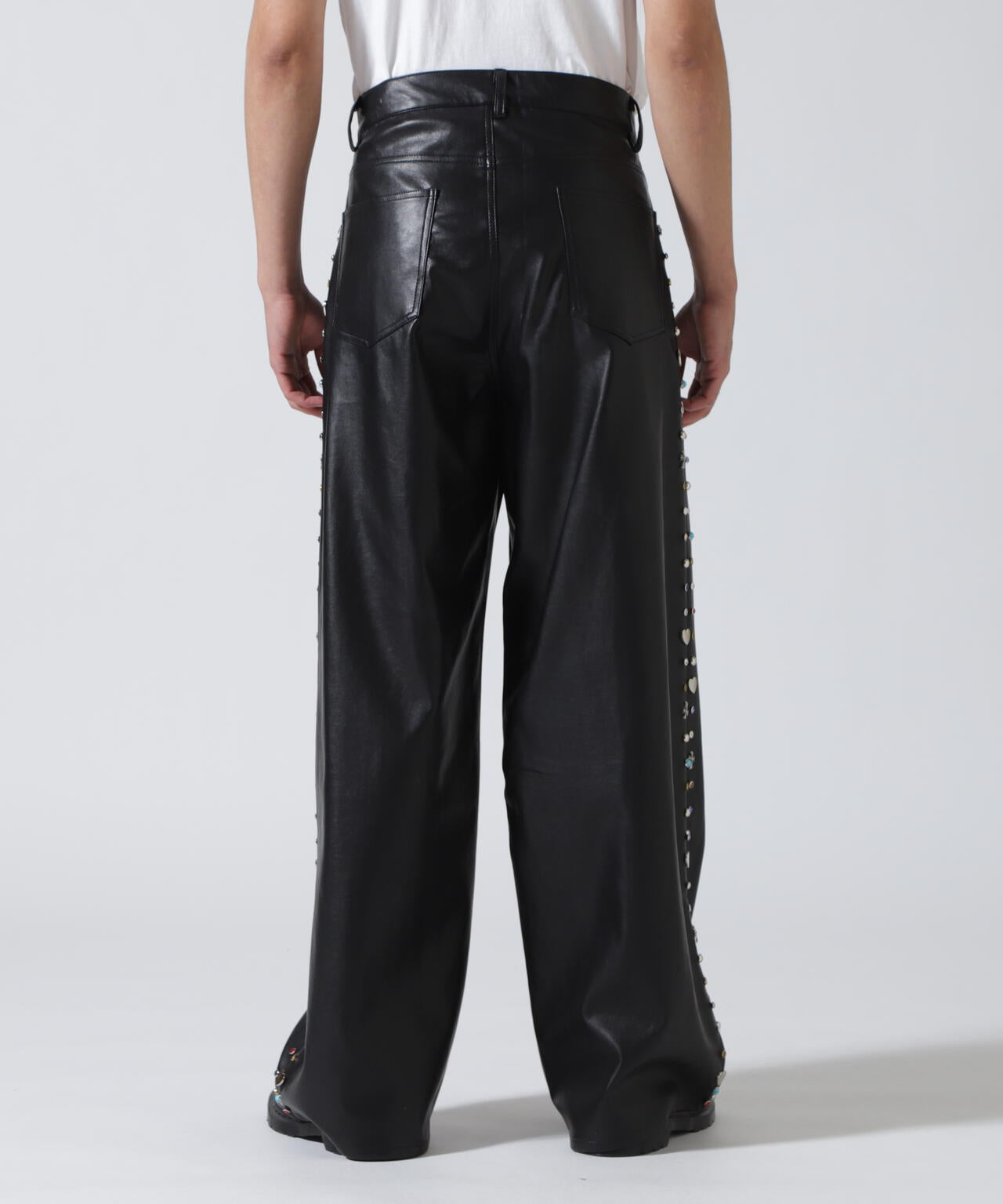 Bloomyard/ブルームヤード/Fake LeatherSide Studs Pants