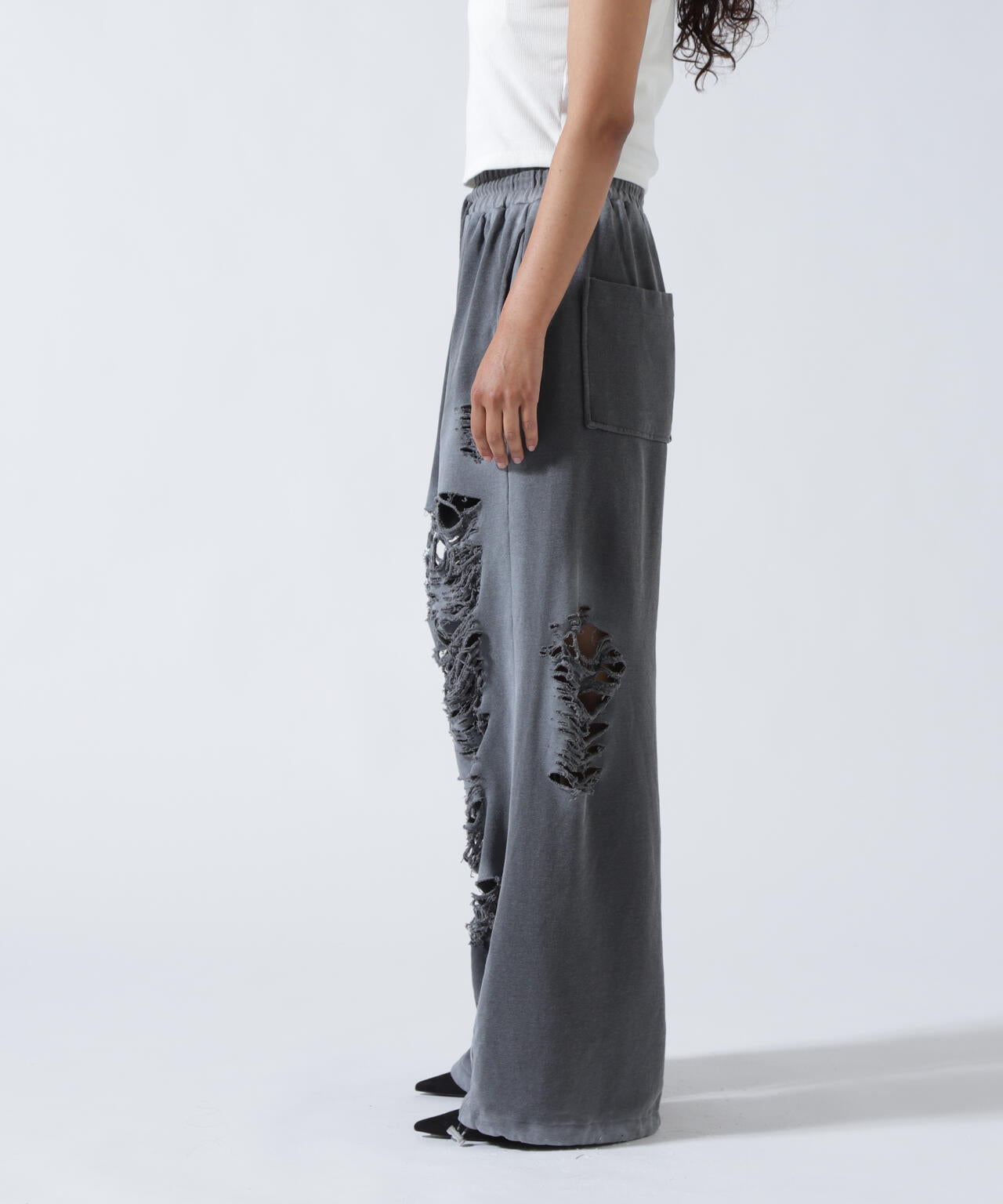 MITSUKI/ミツキ/ハイダメージスウェットパンツ