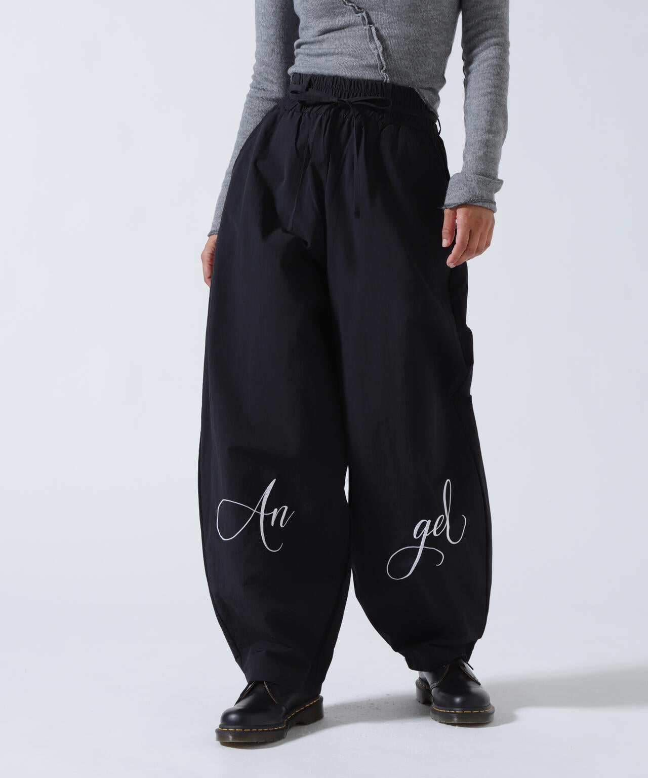 MITSUKI/ミツキ/ウエスト紐付きナイロンパンツ