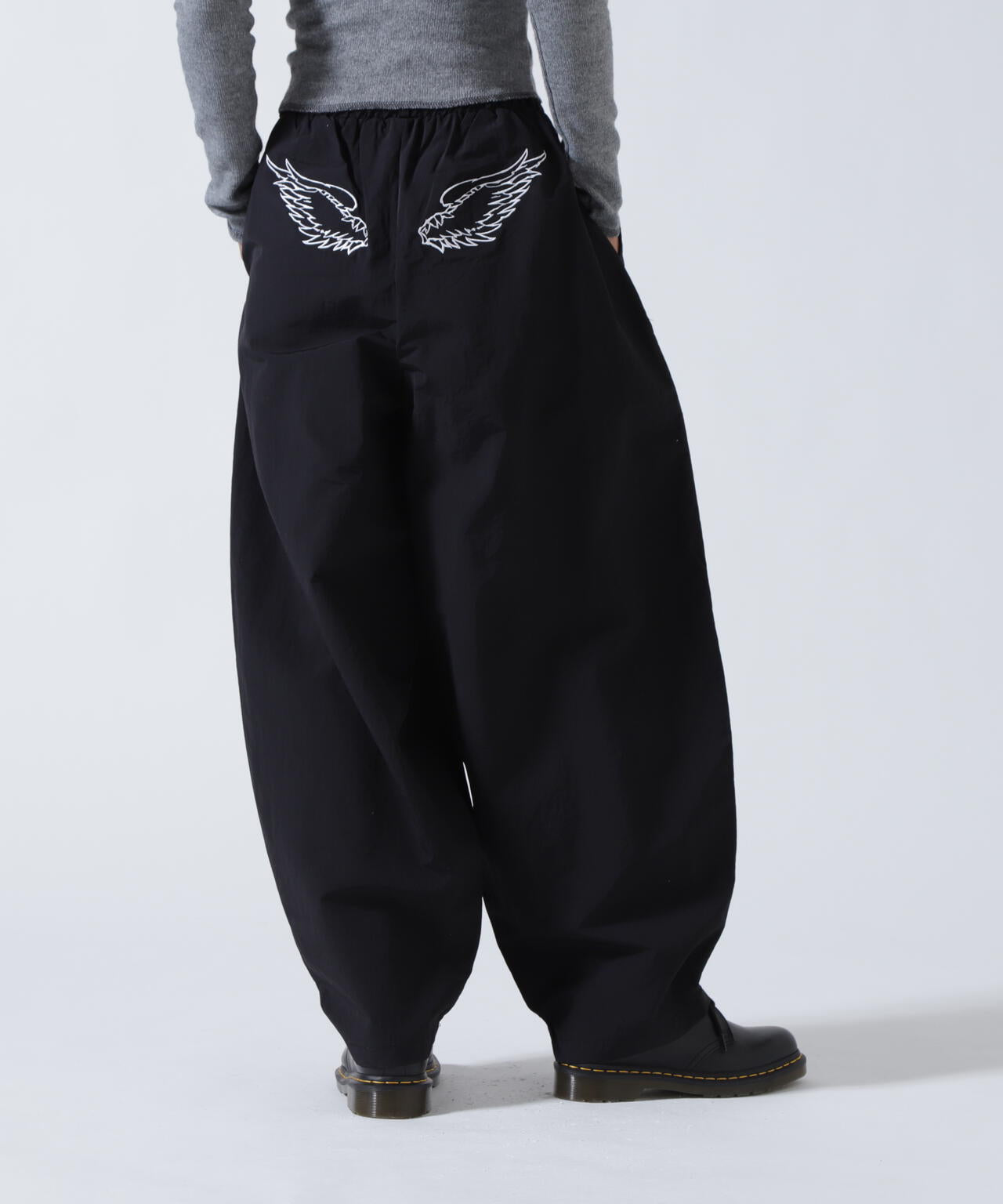 MITSUKI/ミツキ/ウエスト紐付きナイロンパンツ