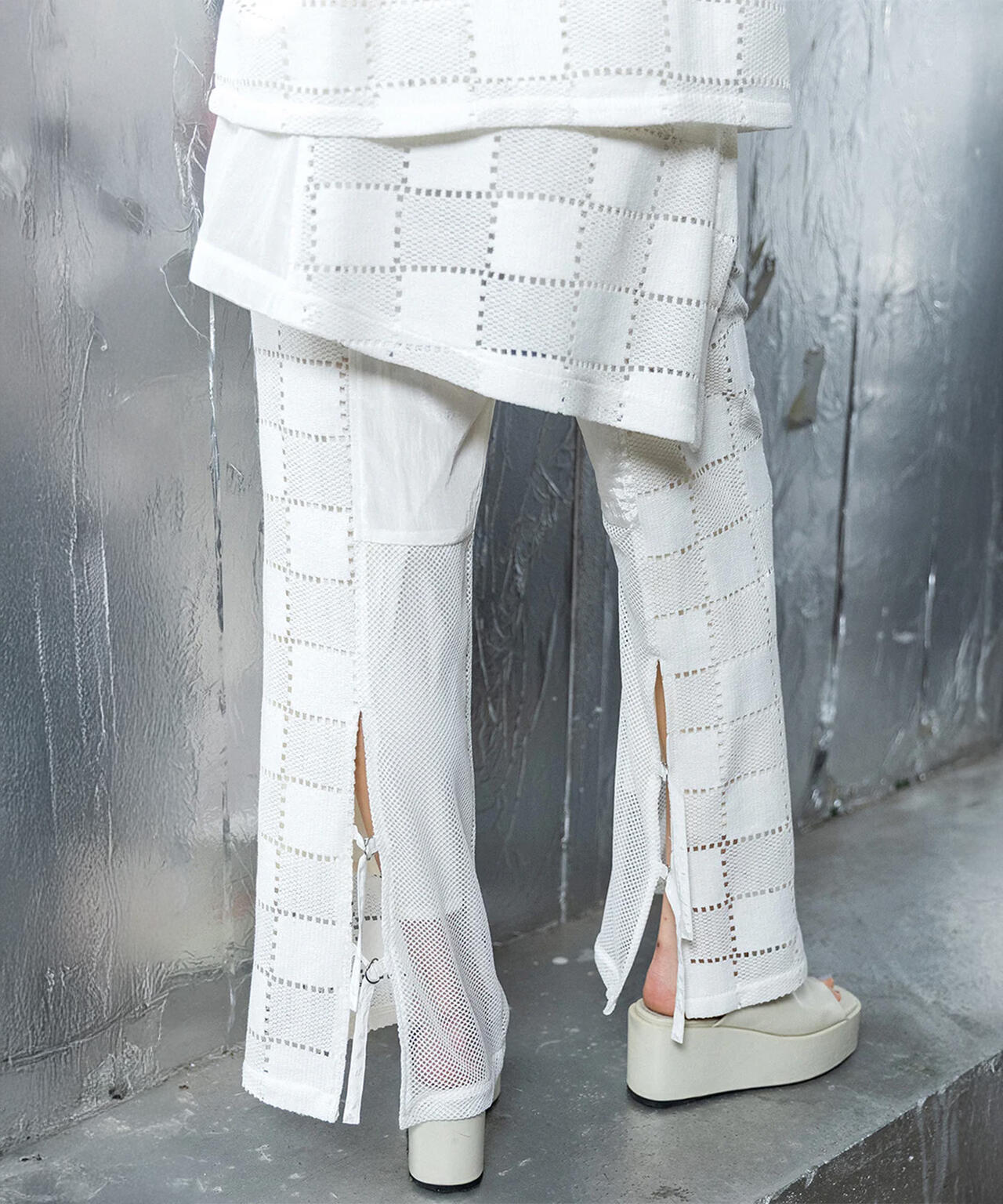 AULA AILA/アウラアイラ/SQUARE LACE PANTS SET