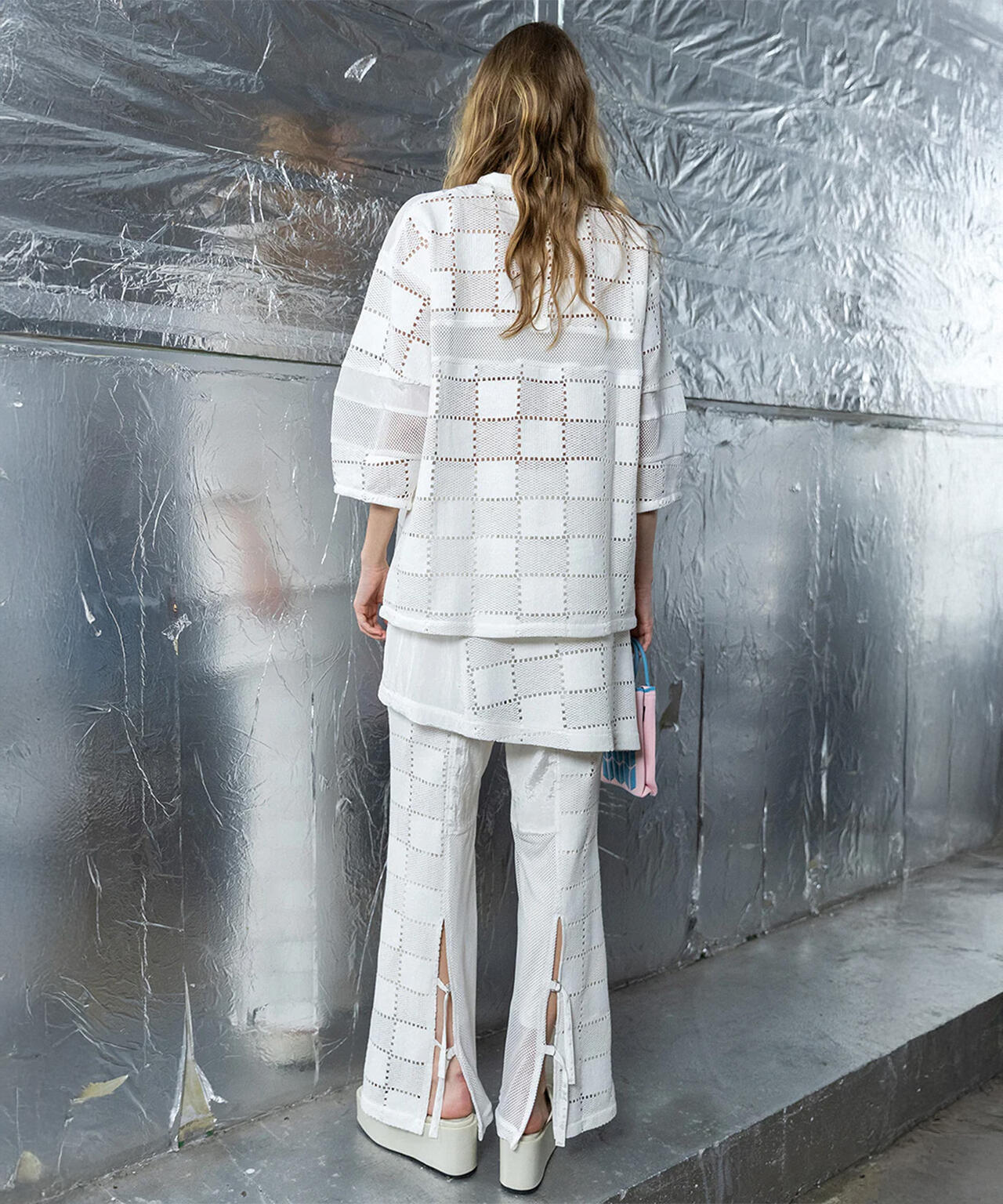 AULA AILA/アウラアイラ/SQUARE LACE PANTS SET