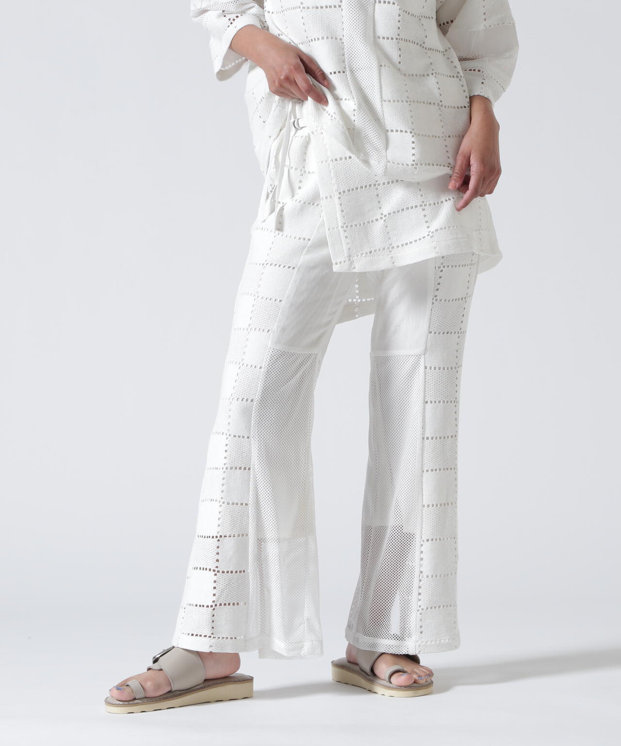 AULA AILA/アウラアイラ/SQUARE LACE PANTS SET