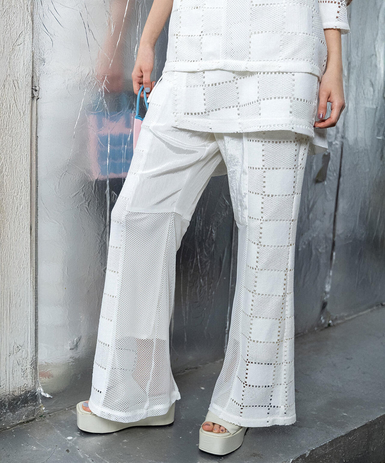 AULA AILA/アウラアイラ/SQUARE LACE PANTS SET