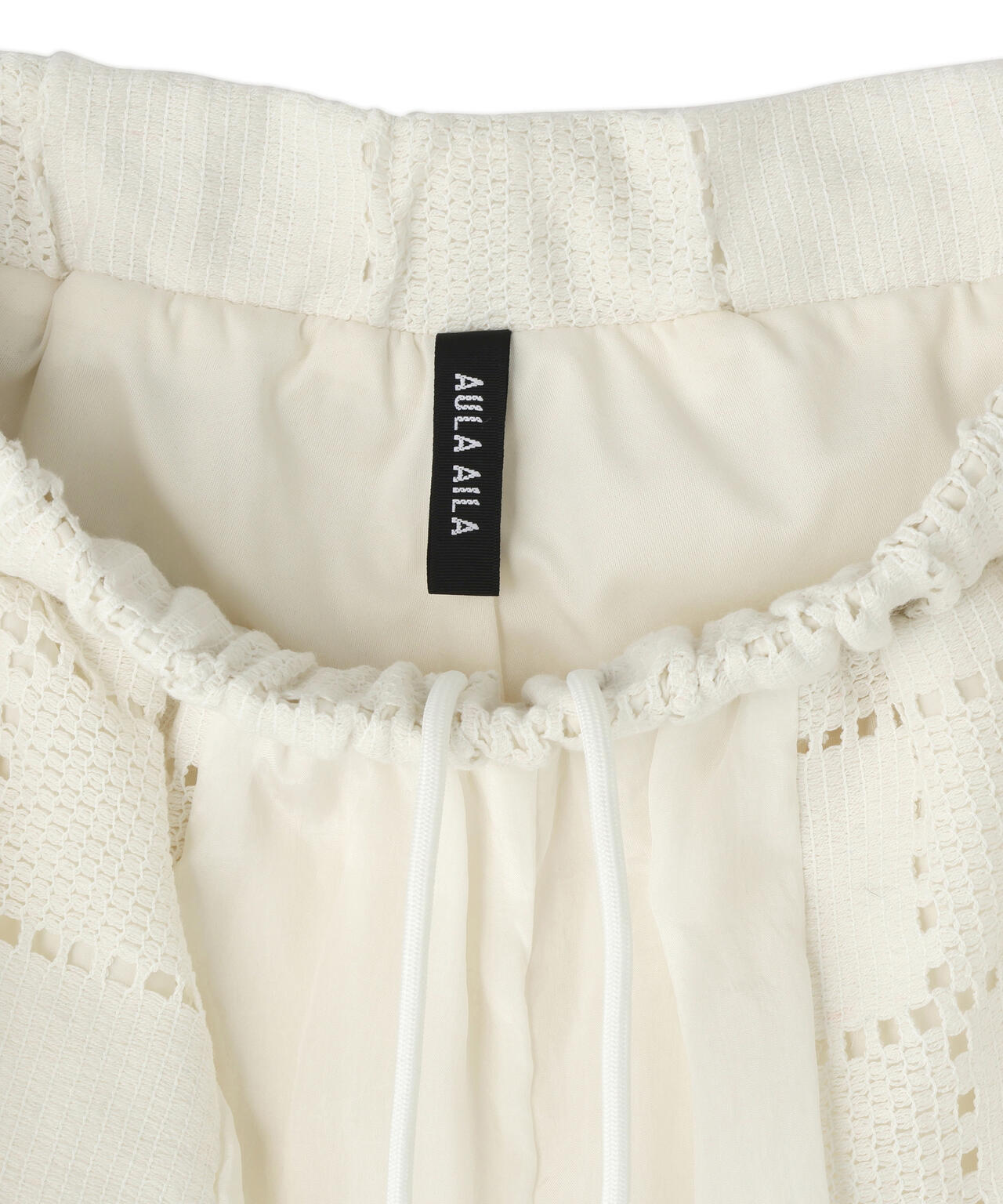 AULA AILA/アウラアイラ/SQUARE LACE PANTS SET