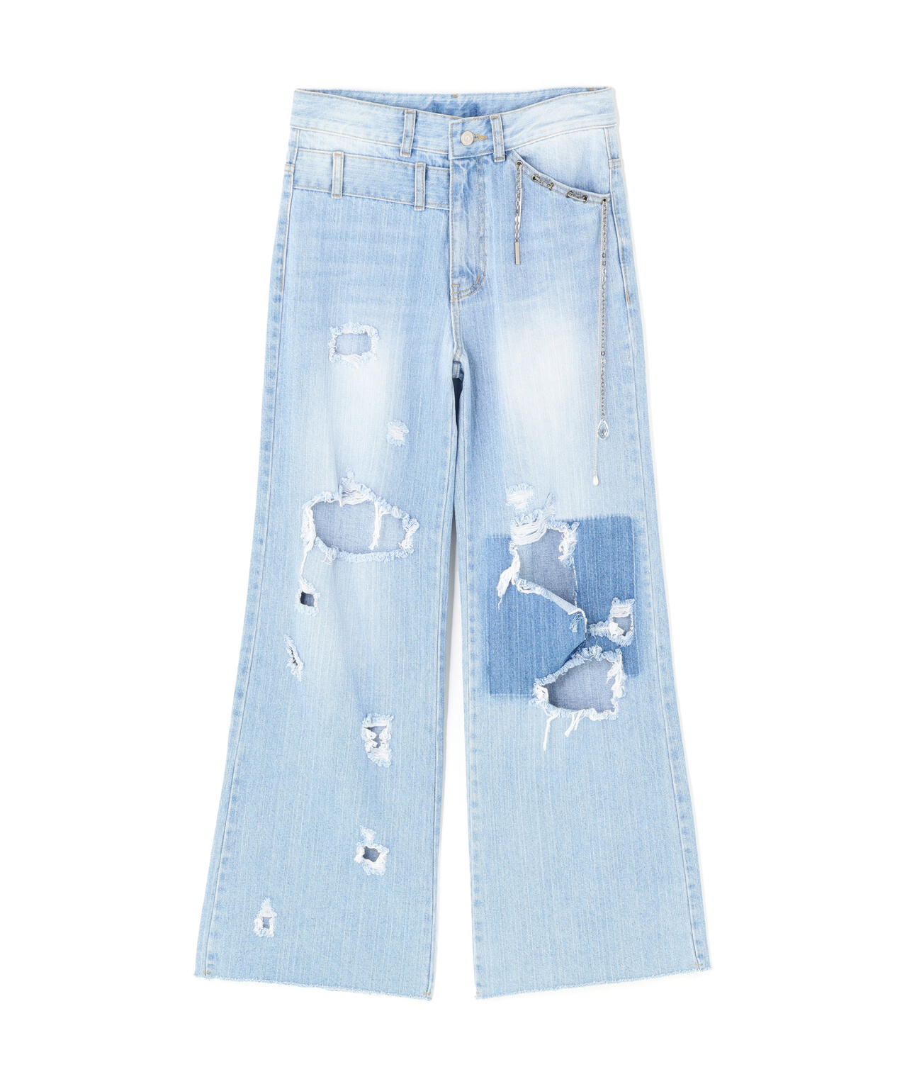 MITSUKI/ミツキ/クラッシュワイドデニムパンツ