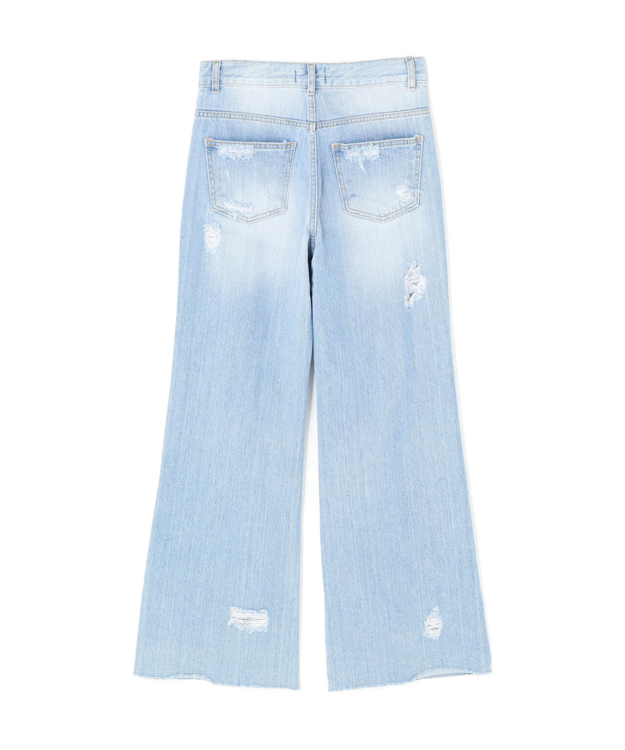 MITSUKI/ミツキ/クラッシュワイドデニムパンツ