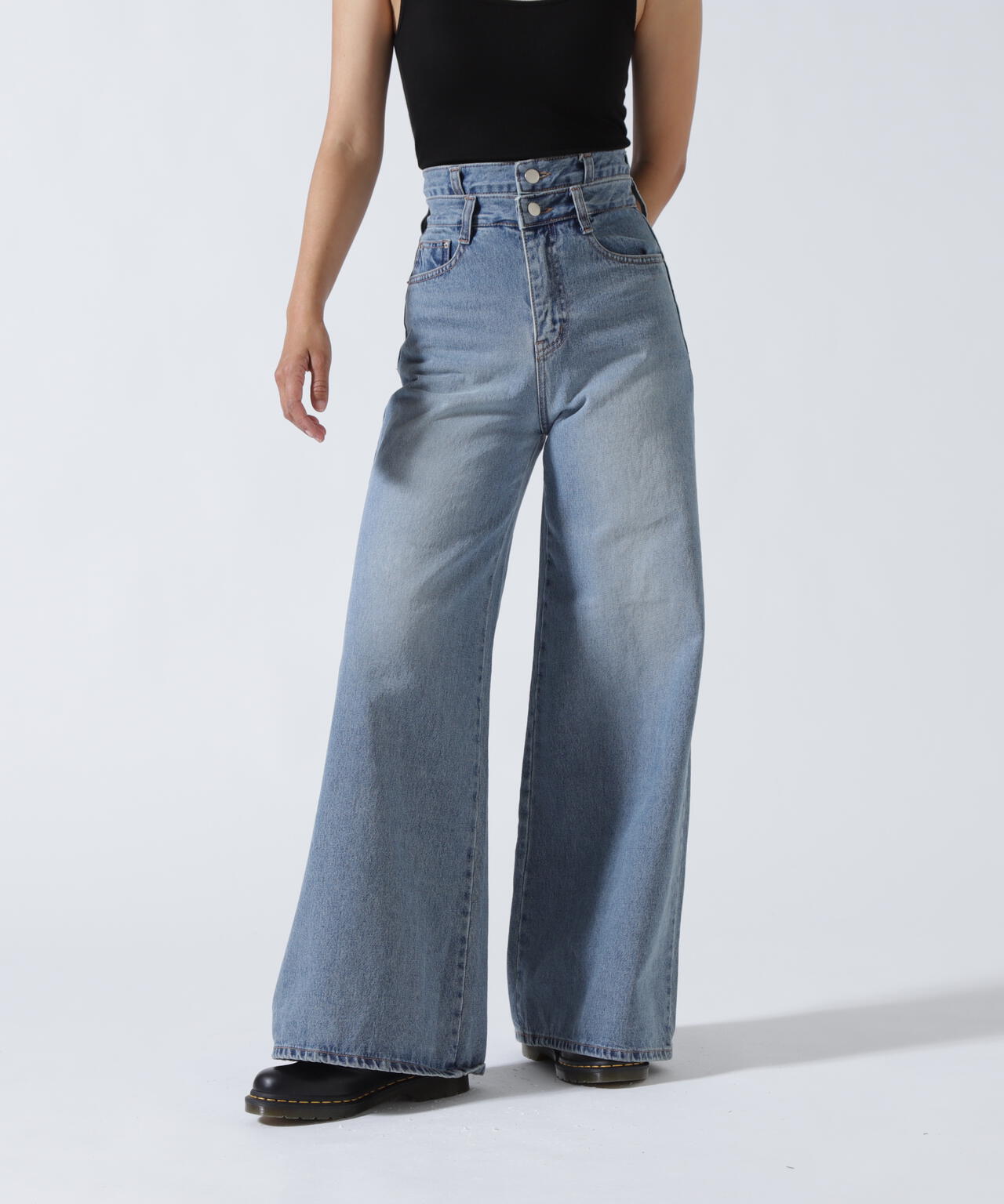 MITSUKI/ミツキ/Wウエストデニムパンツ