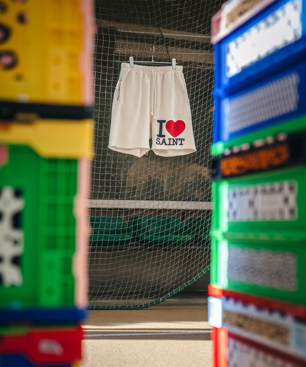 SAINT MICHAEL/セントマイケル/ SWEAT SHORTS / I LOVE SAINT / WHITE