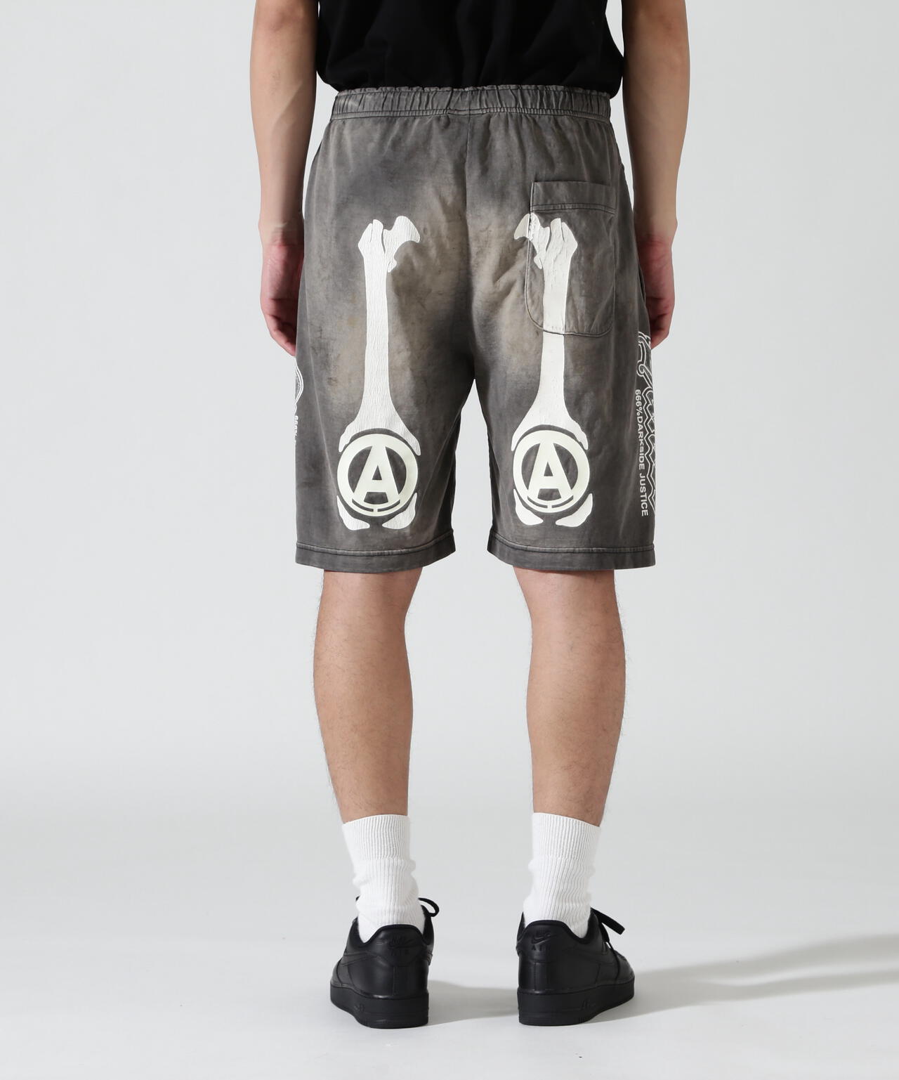 SAINT MICHAEL/セントマイケル/BH_CUT SEW SHORTS/BONE/CHARCOAL