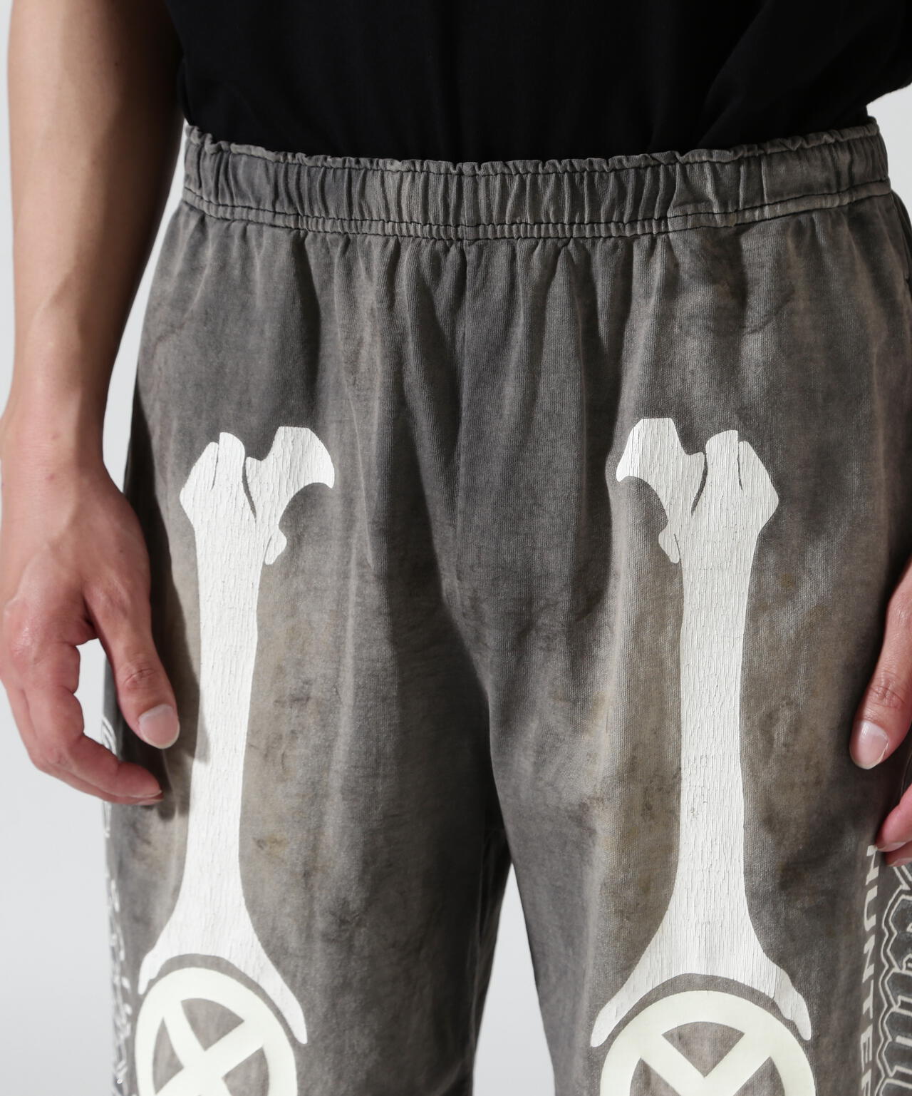 SAINT MICHAEL/セントマイケル/BH_CUT SEW SHORTS/BONE/CHARCOAL