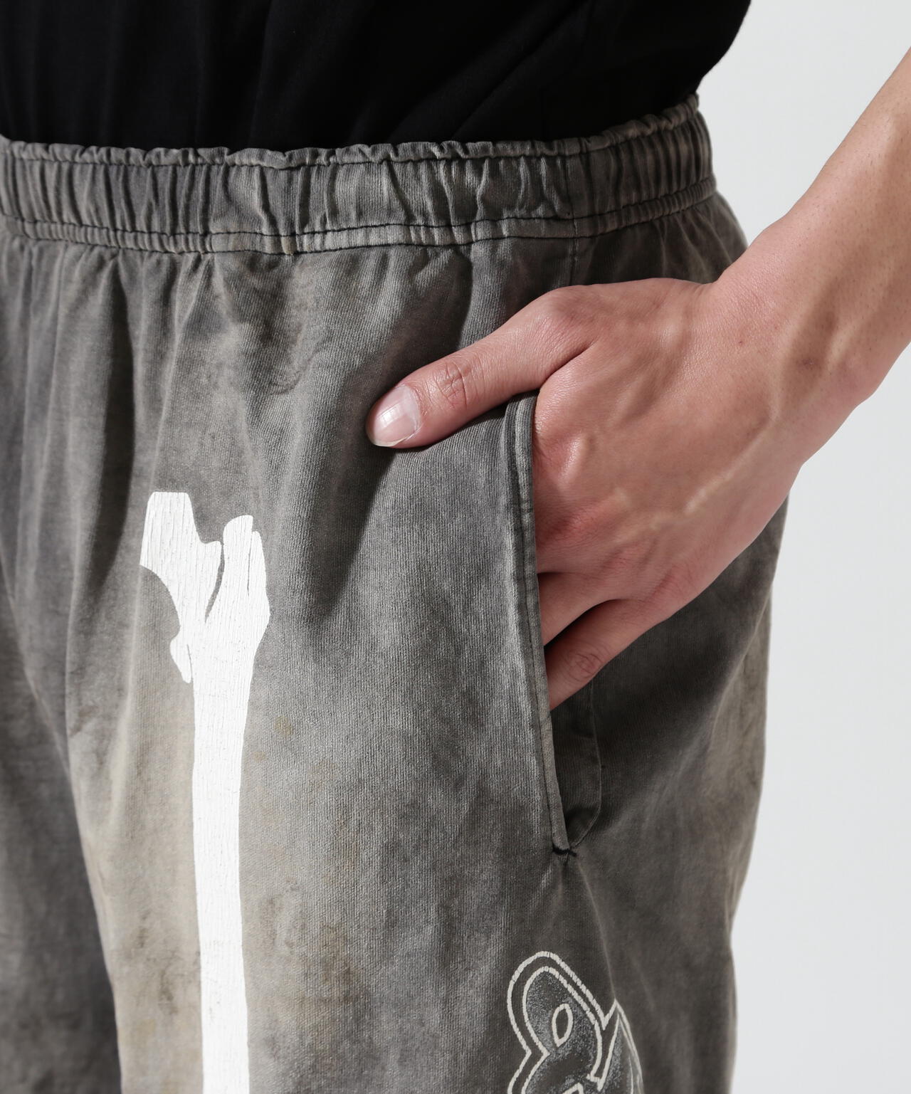 SAINT MICHAEL/セントマイケル/BH_CUT SEW SHORTS/BONE/CHARCOAL