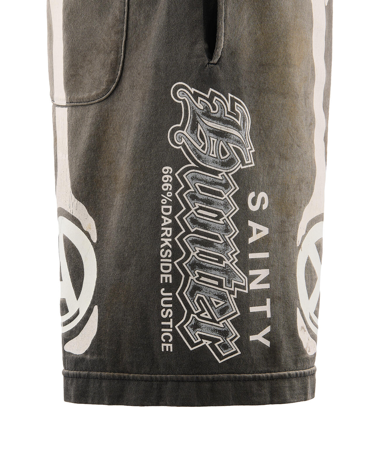 SAINT MICHAEL/セントマイケル/BH_CUT SEW SHORTS/BONE/CHARCOAL