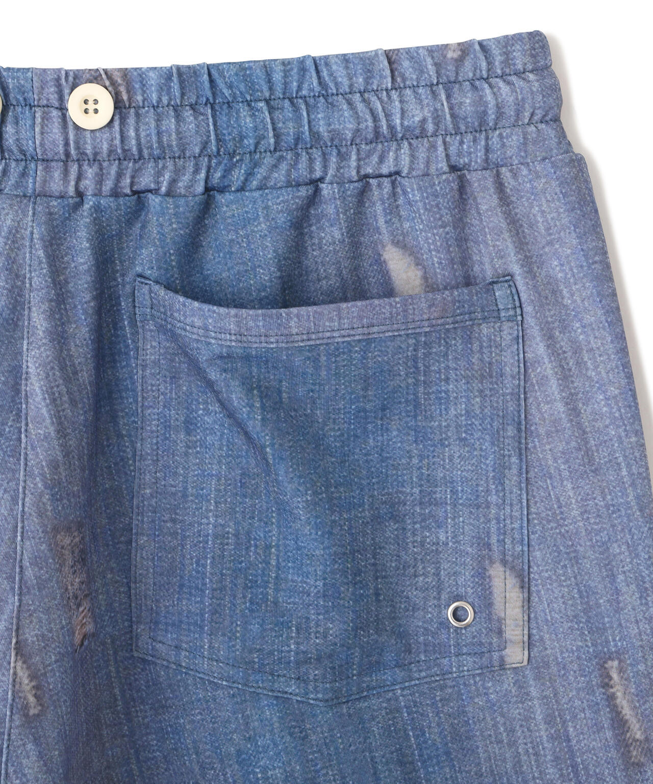 muta MARINE/ムータ マリン/別注DENIMプリントラッシュショーツ