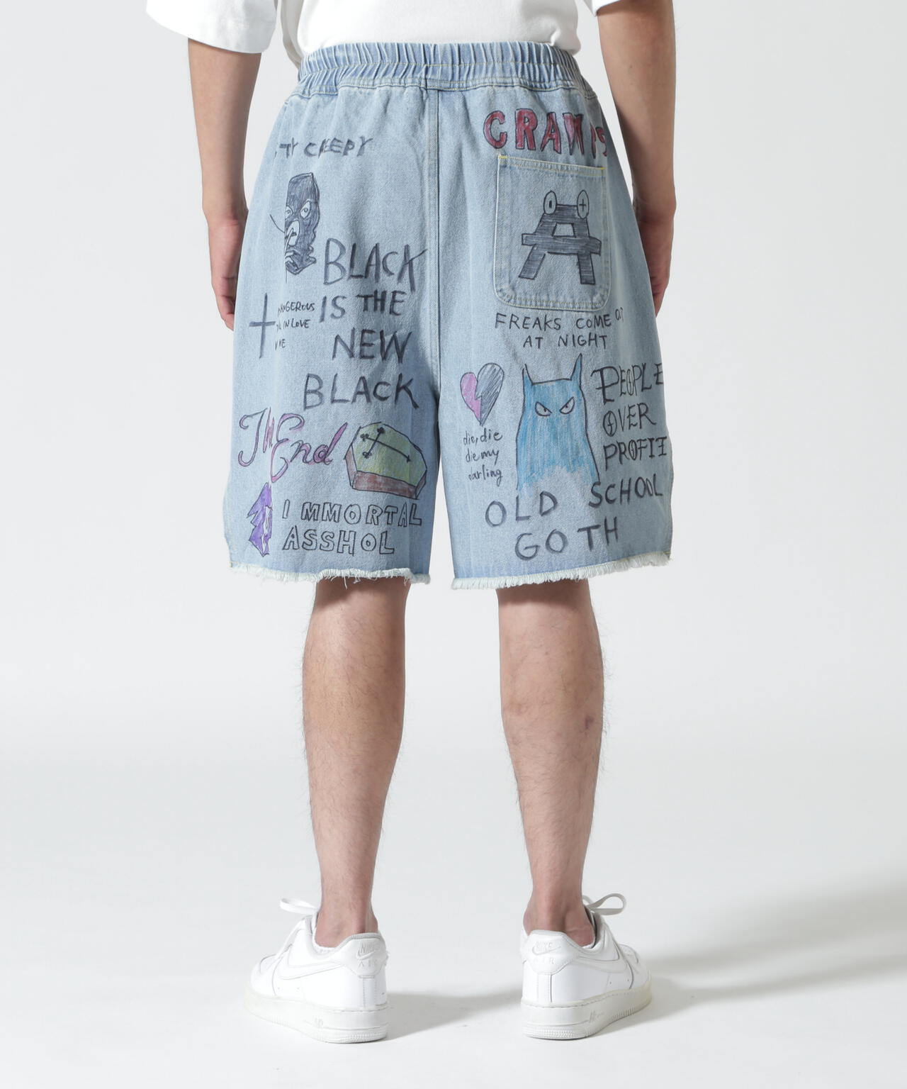guernika/ゲルニカ/All painted denim short pants
