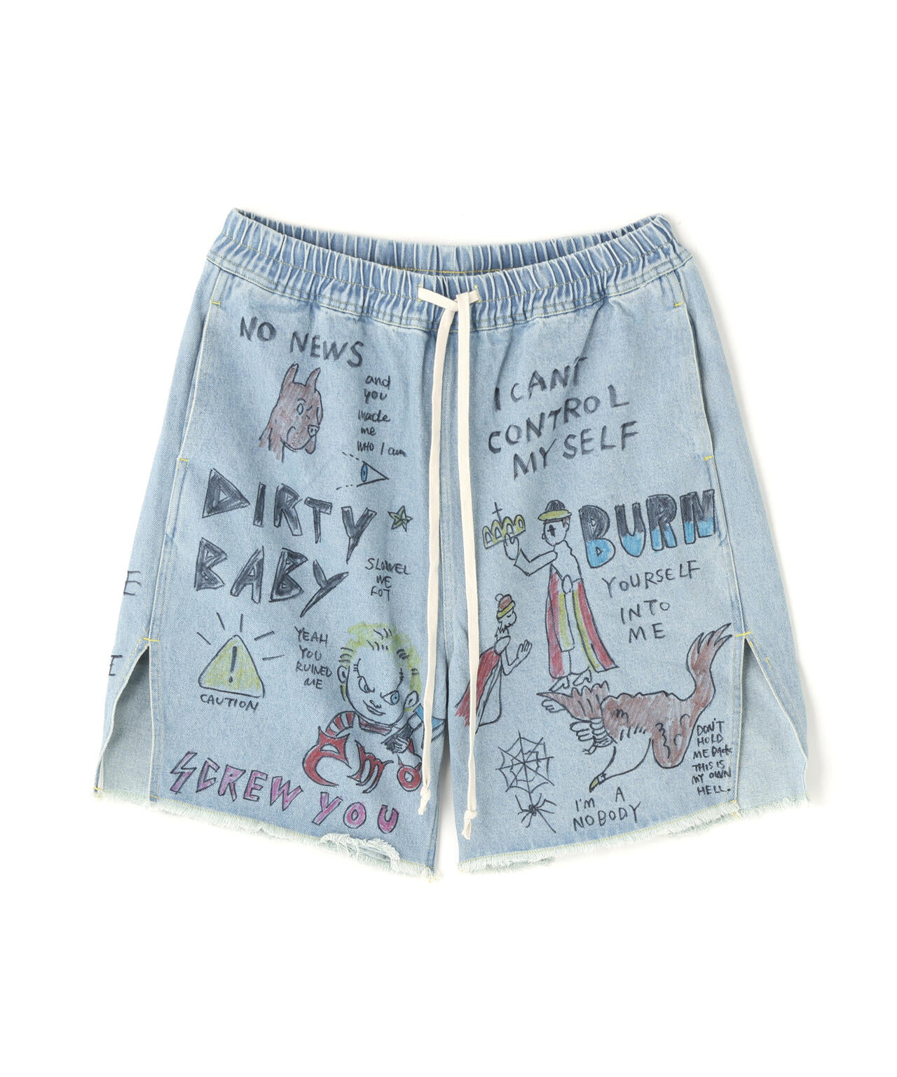guernika/ゲルニカ/All painted denim short pants