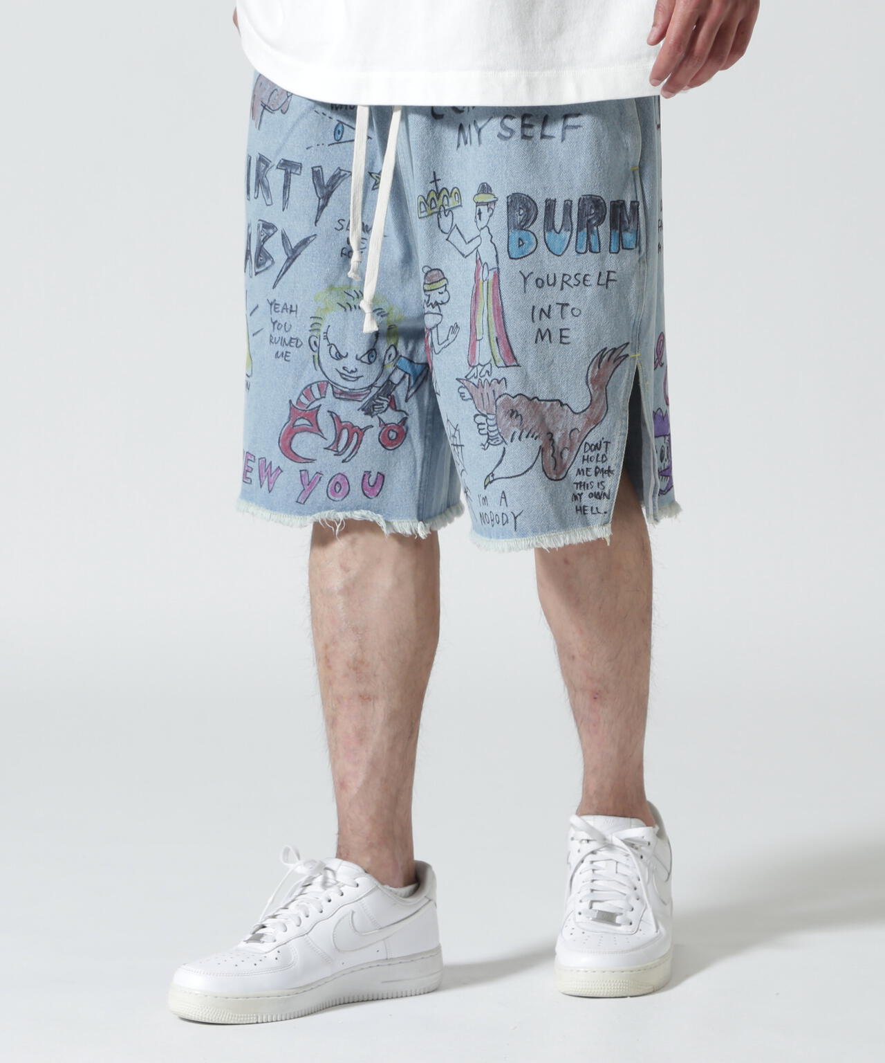 guernika/ゲルニカ/All painted denim short pants