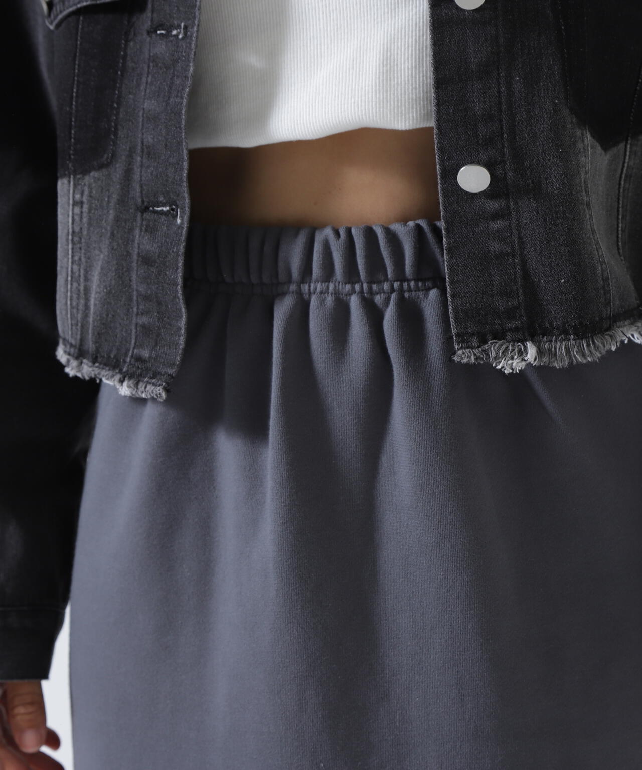 MITSUKI/ミツキ/ロゴ入りリメイク風スカート