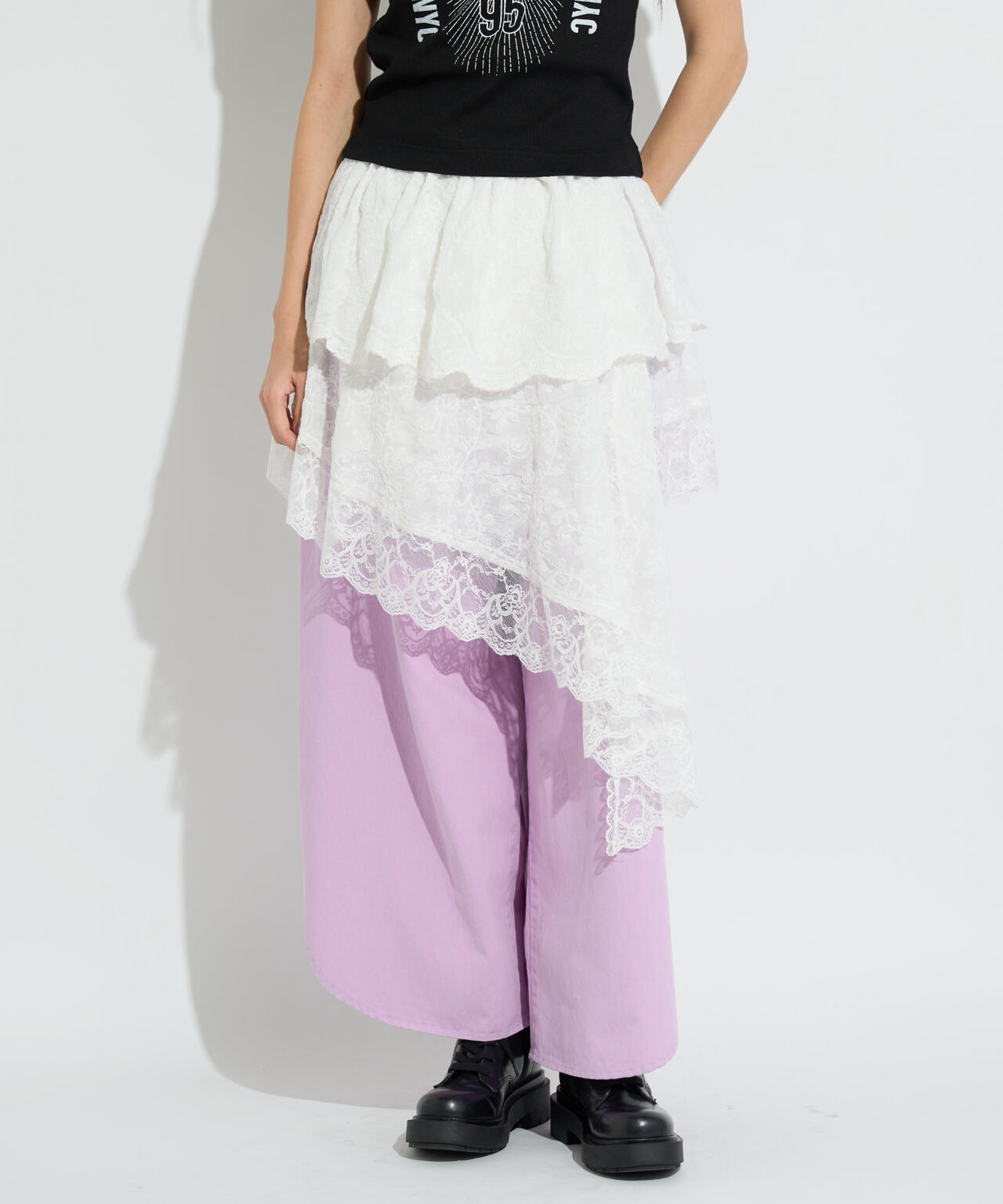 ANNA SUI NYC/アナ スイ エヌワイシー/アシメレーススカート