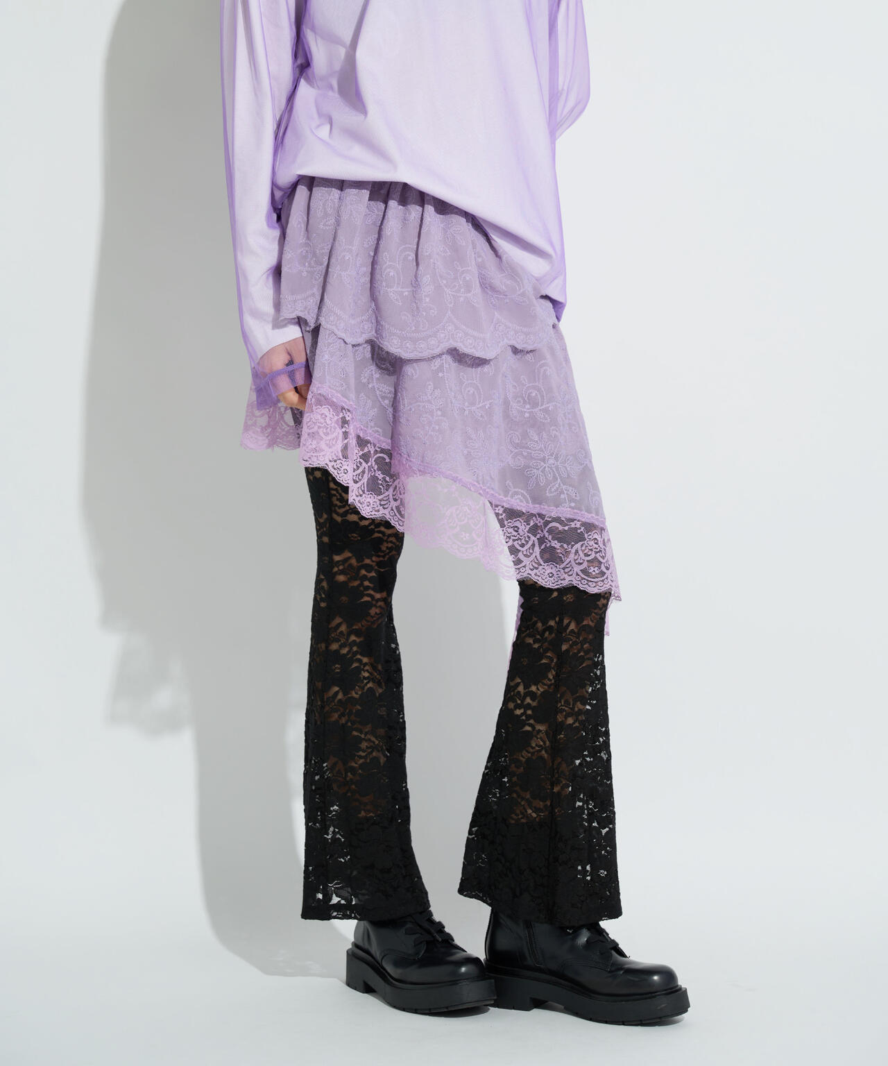 ANNA SUI NYC/アナ スイ エヌワイシー/アシメレーススカート