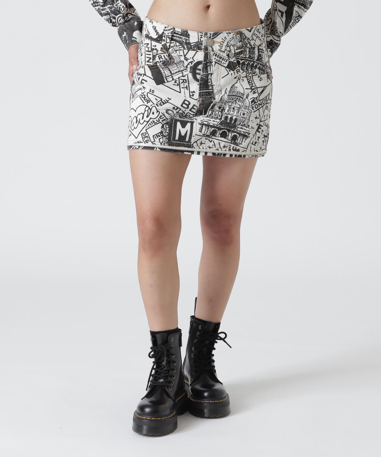 VAQUERA×MOUSSY/ヴァケラ×マウジー/VQ PARIS SYNDROME SKIRT