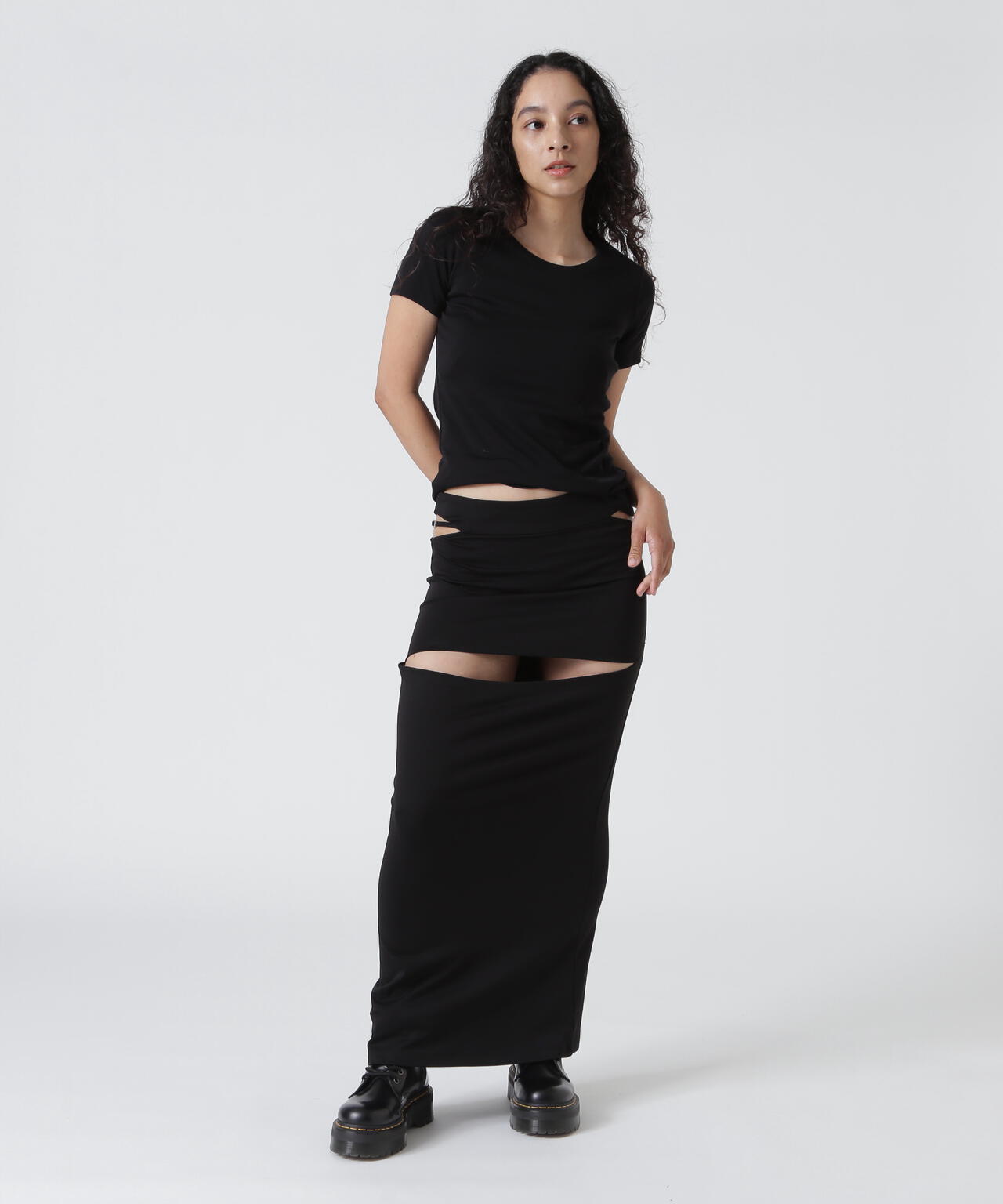 MITSUKI/ミツキ/Mini Cut Drape Skirt