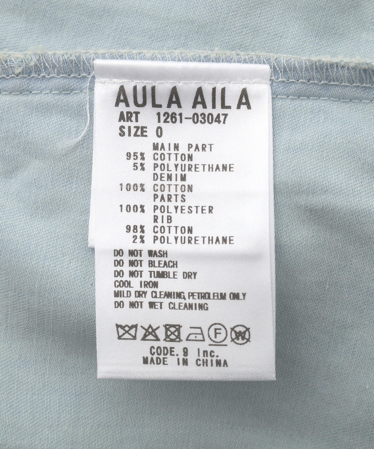 AULA AILA/アウラアイラ/DENIM COMBINATION ONE PIECE
