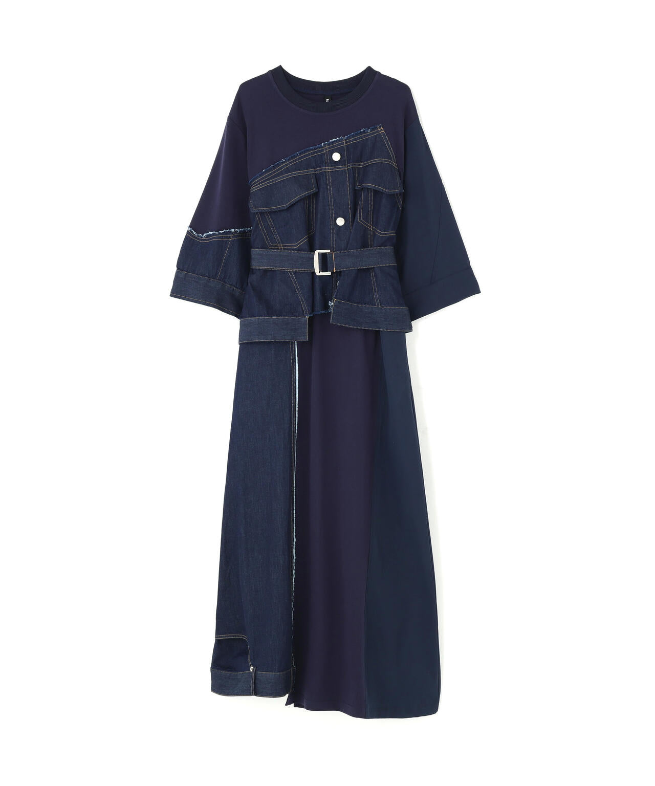 AULA AILA/アウラアイラ/DENIM COMBINATION ONE PIECE