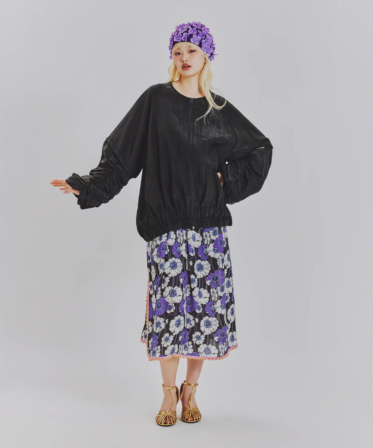 anna sui nyc/アナ スイ エヌワイシー/サマーレトロフラワーキャミドレス