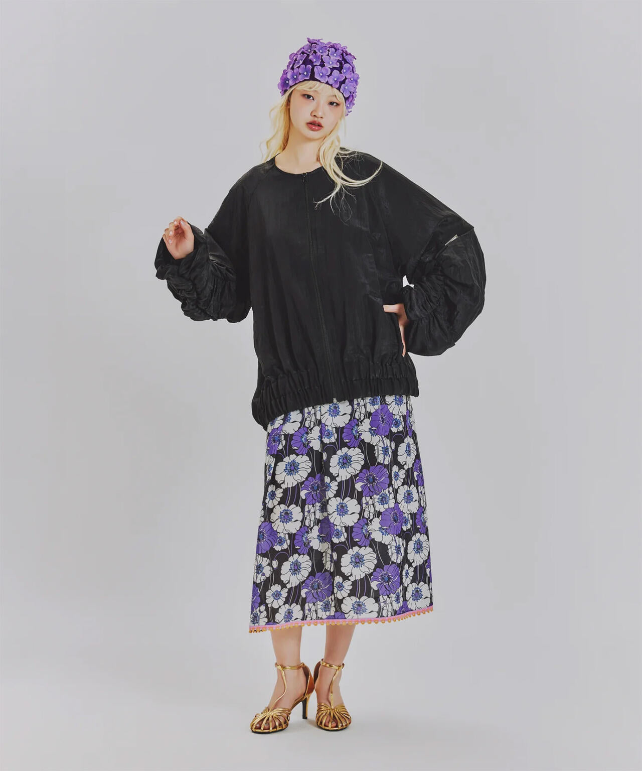anna sui nyc/アナ スイ エヌワイシー/サマーレトロフラワーキャミドレス