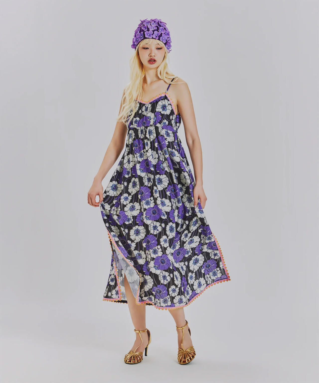 anna sui nyc/アナ スイ エヌワイシー/サマーレトロフラワーキャミドレス