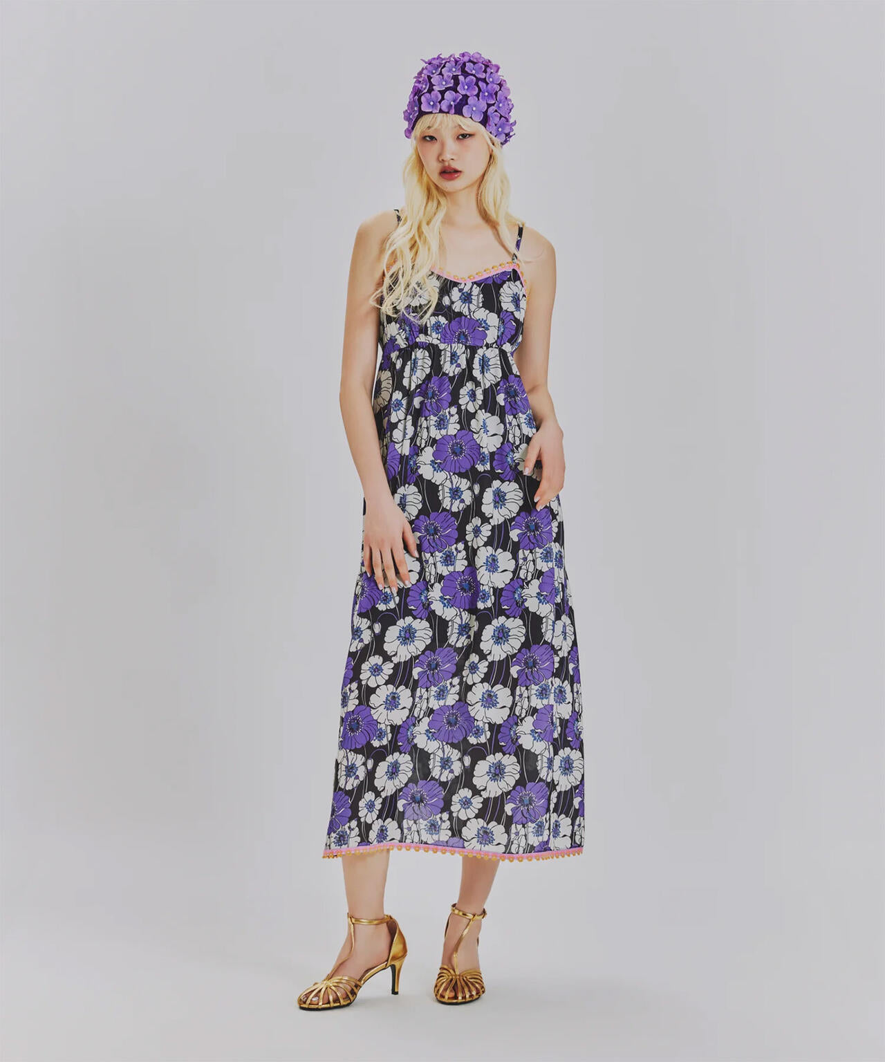 anna sui nyc/アナ スイ エヌワイシー/サマーレトロフラワーキャミドレス