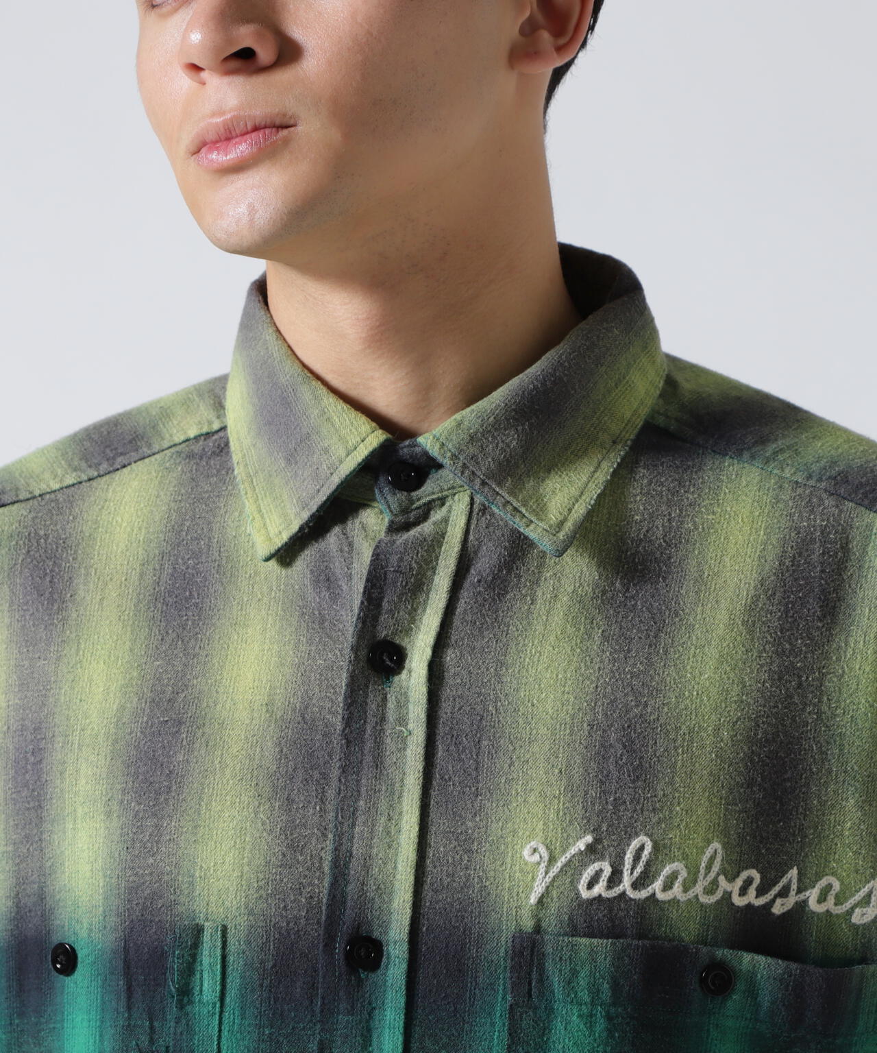 Valabasas /バラバサス/GREEN CHECH SHIRT