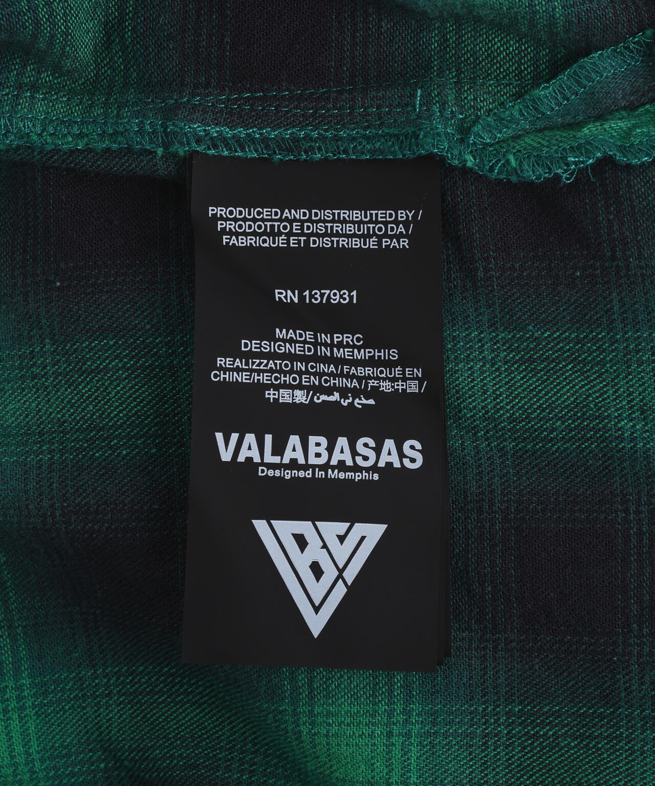 Valabasas /バラバサス/GREEN CHECH SHIRT