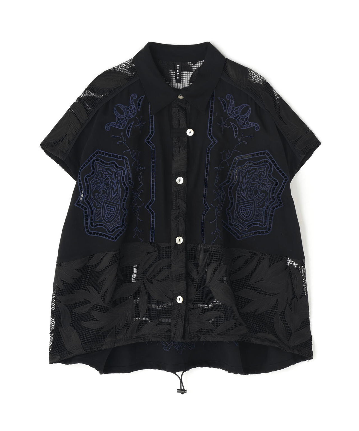 AULA AILA/アウラアイラ/CUTWORK EMBROIDERED SHIRT