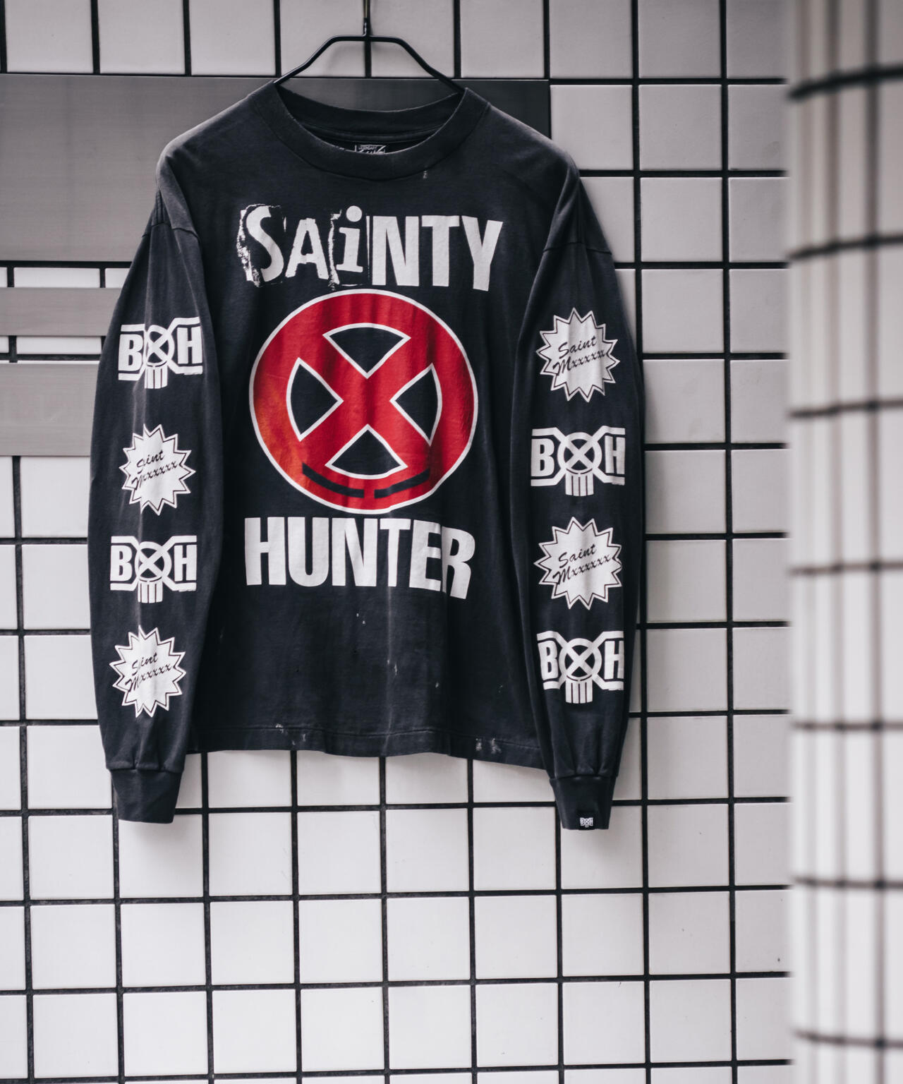 SAINT MICHAEL/セントマイケル/BH_LS T-SHIRT/SAINTY HUNTER/BLK
