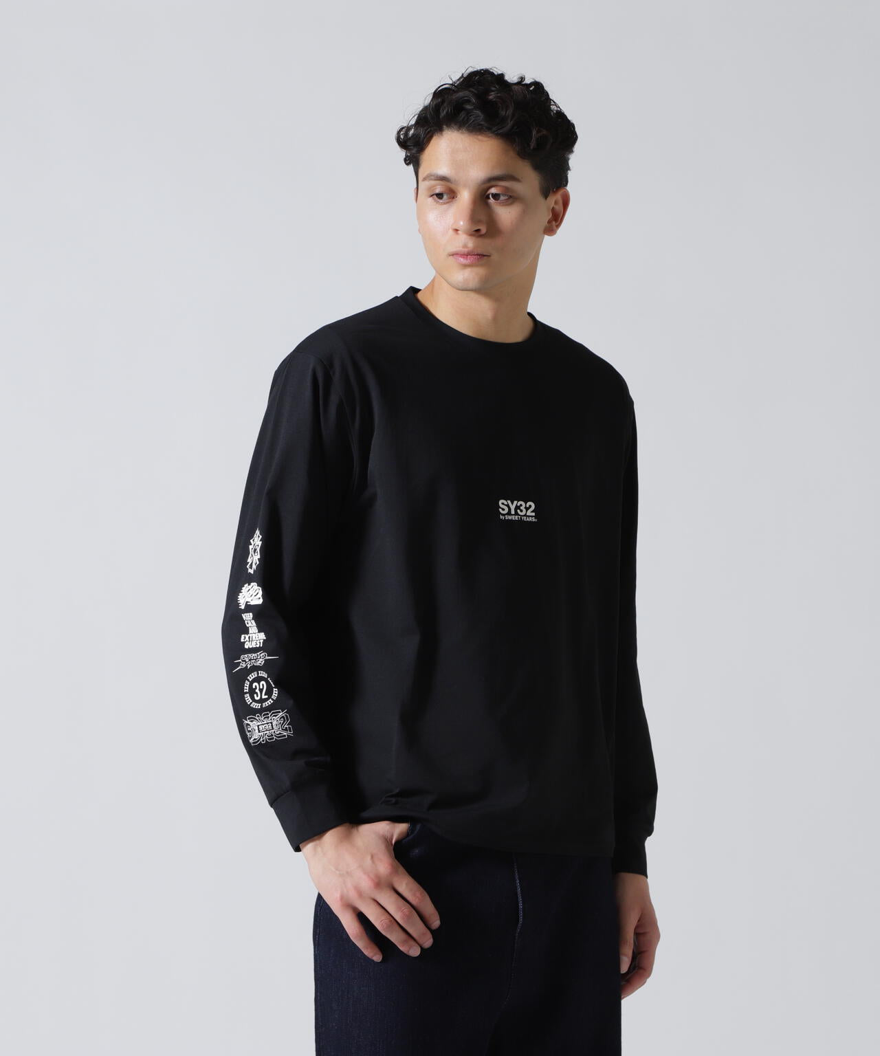 SY32 by SWEET YEARS /エスワイサーティトゥ バイ スィートイヤーズ/MULTI LOGO L/S TEE