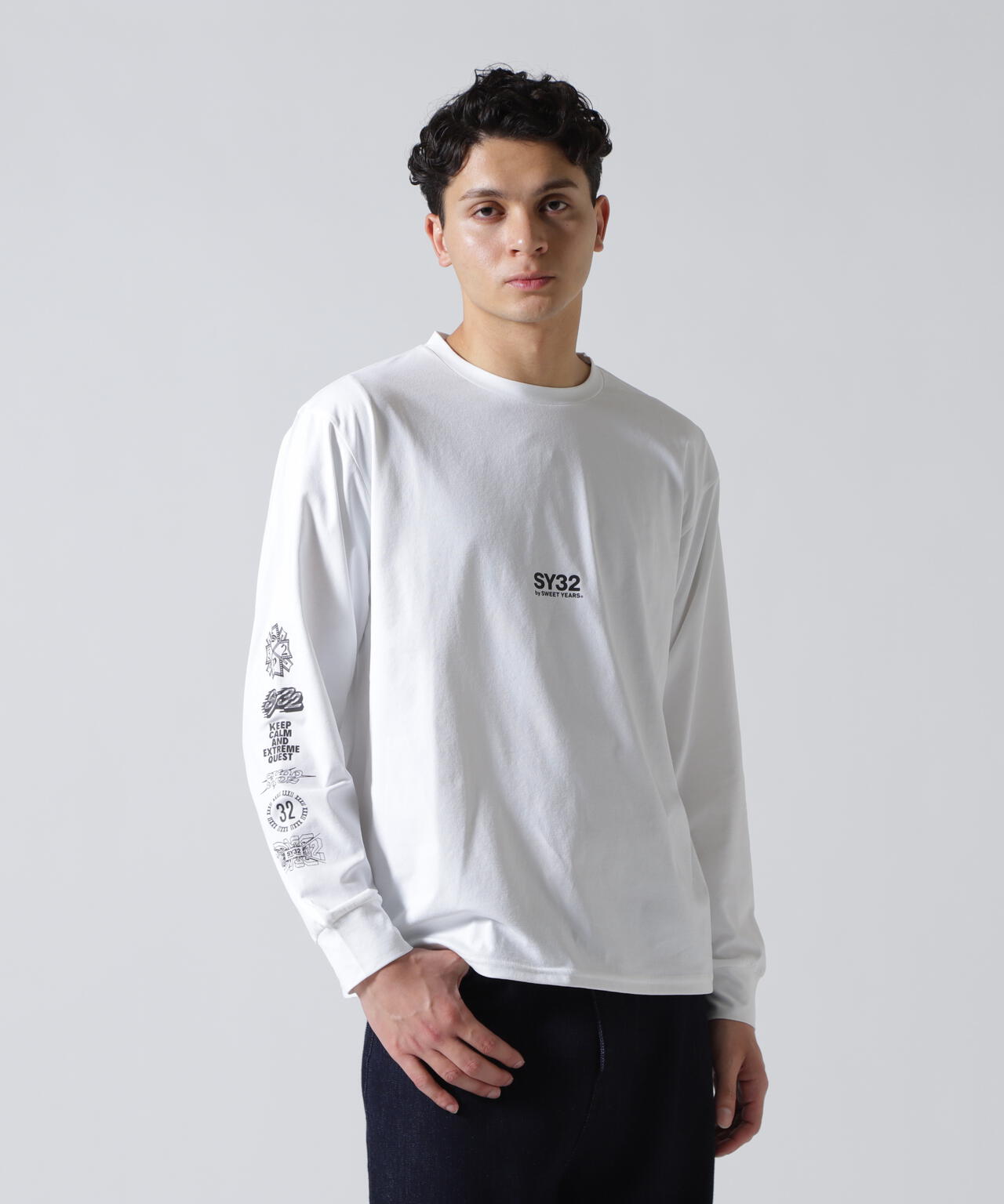 SY32 by SWEET YEARS /エスワイサーティトゥ バイ スィートイヤーズ/MULTI LOGO L/S TEE