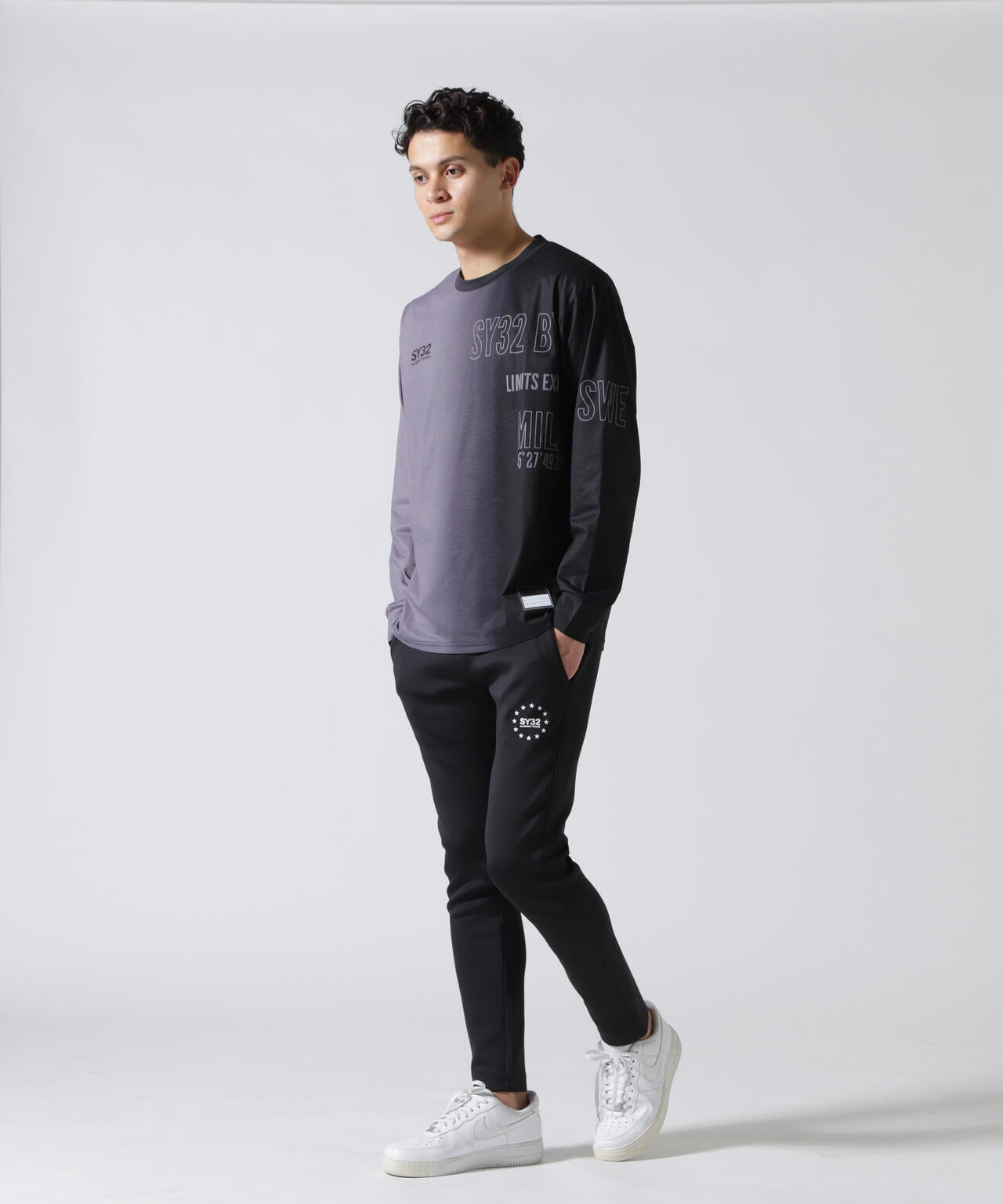 SY32 by SWEET YEARS/エスワイサーティトゥ バイ スィートイヤーズ/GRADATION LOGO L/S TEE