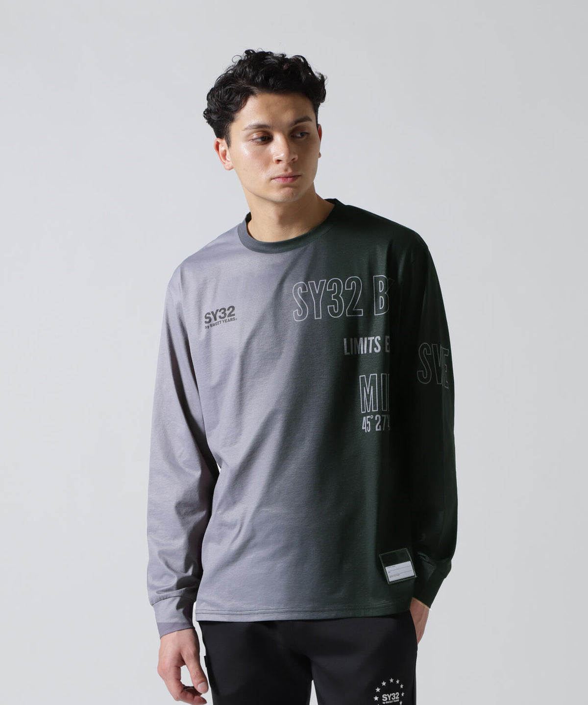 SY32 by SWEET YEARS/エスワイサーティトゥ バイ スィートイヤーズ/GRADATION LOGO L/S TEE