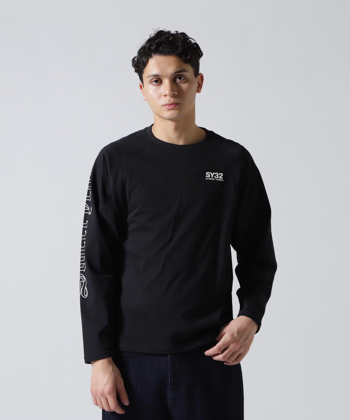 SY32 by SWEET YEARS/エスワイサーティトゥ バイ スィートイヤーズ/RAGLAN SLEEVE CROSS L/S TE