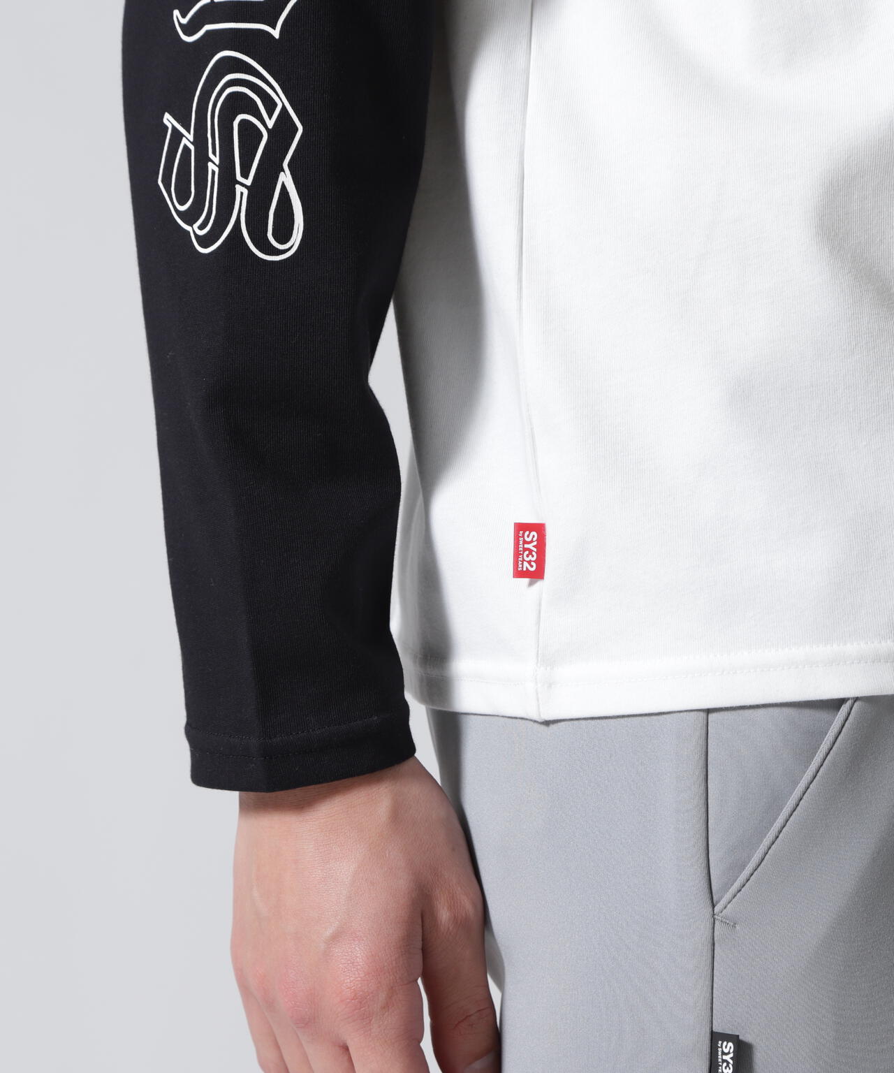 SY32 by SWEET YEARS/エスワイサーティトゥ バイ スィートイヤーズ/RAGLAN SLEEVE CROSS L/S TE