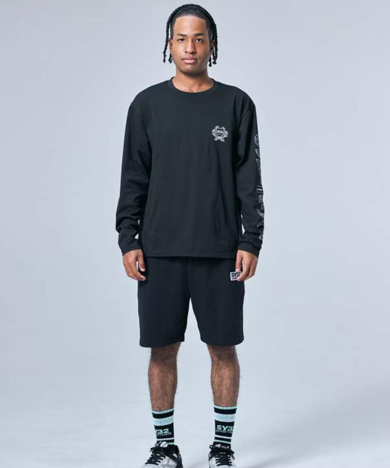 SY32 by SWEET YEARS/エスワイサーティトゥ バイ スィートイヤーズ/NEO SHIELD LOGO L/S TEE