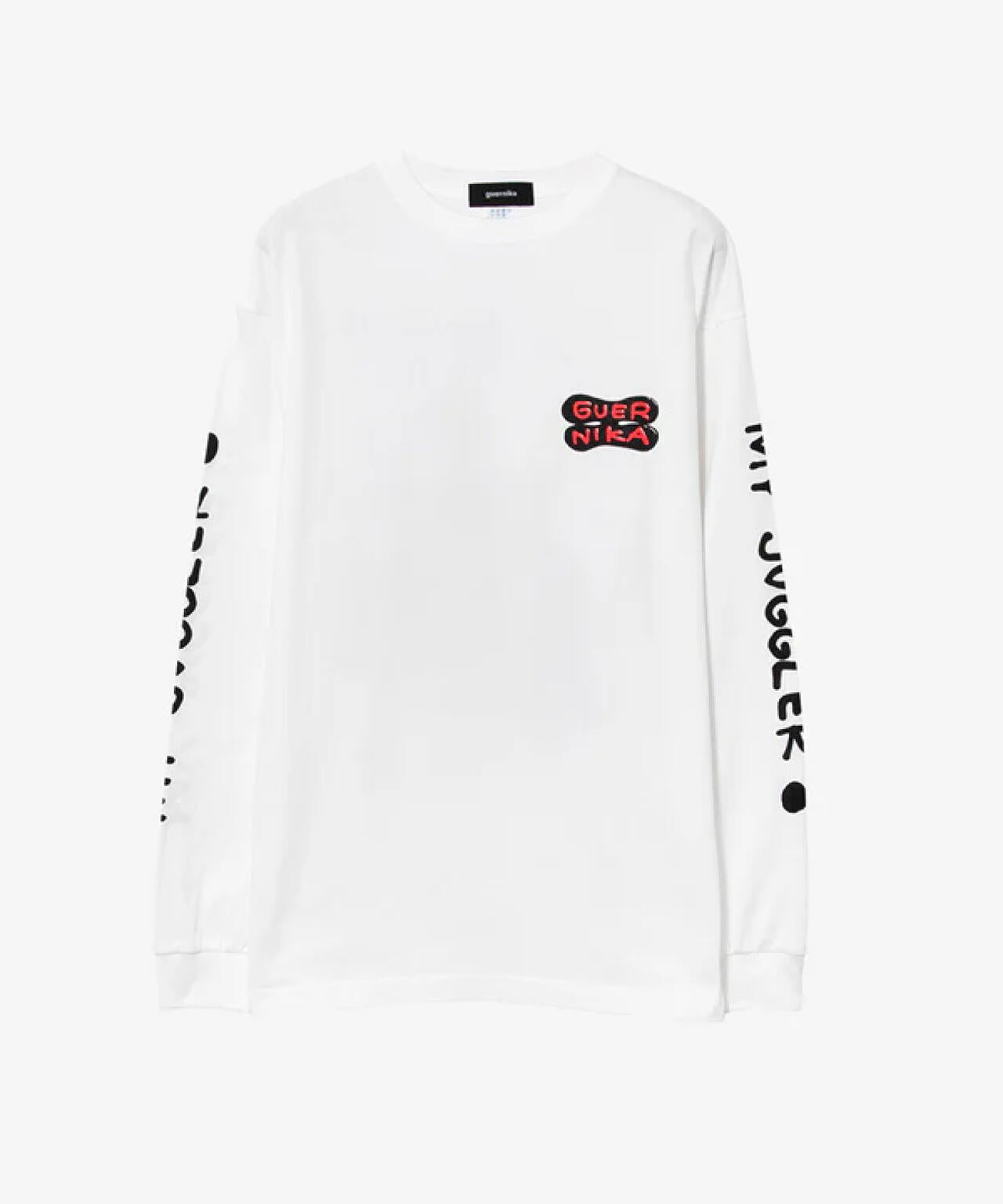 guernika×JUGGLER/TORAPPI Print Longsleeve T-shirt/White