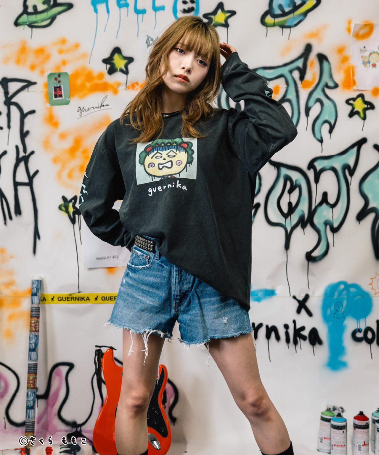 guernika/ゲルニカ/Drooping COJI-COJI Vintage Style Long Sleeve T-shirt