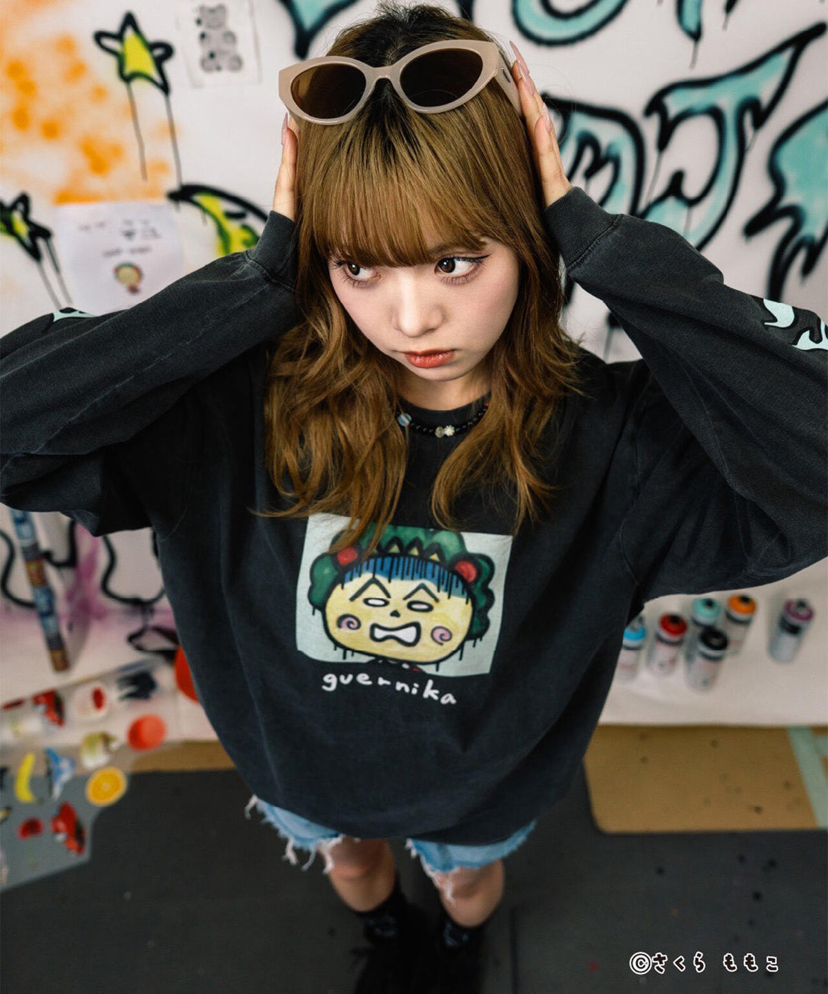 guernika/ゲルニカ/Drooping COJI-COJI Vintage Style Long Sleeve T-shirt