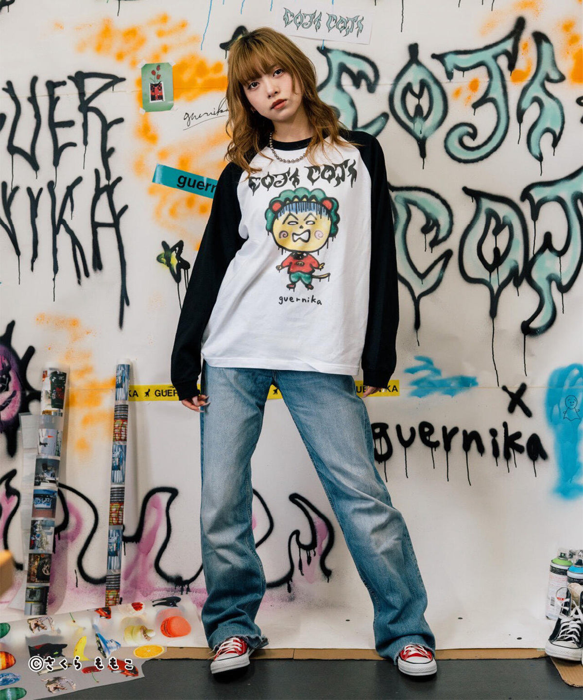 guernika/ゲルニカ/Drooping COJI-COJI Raglan Sleeve T-Shirt