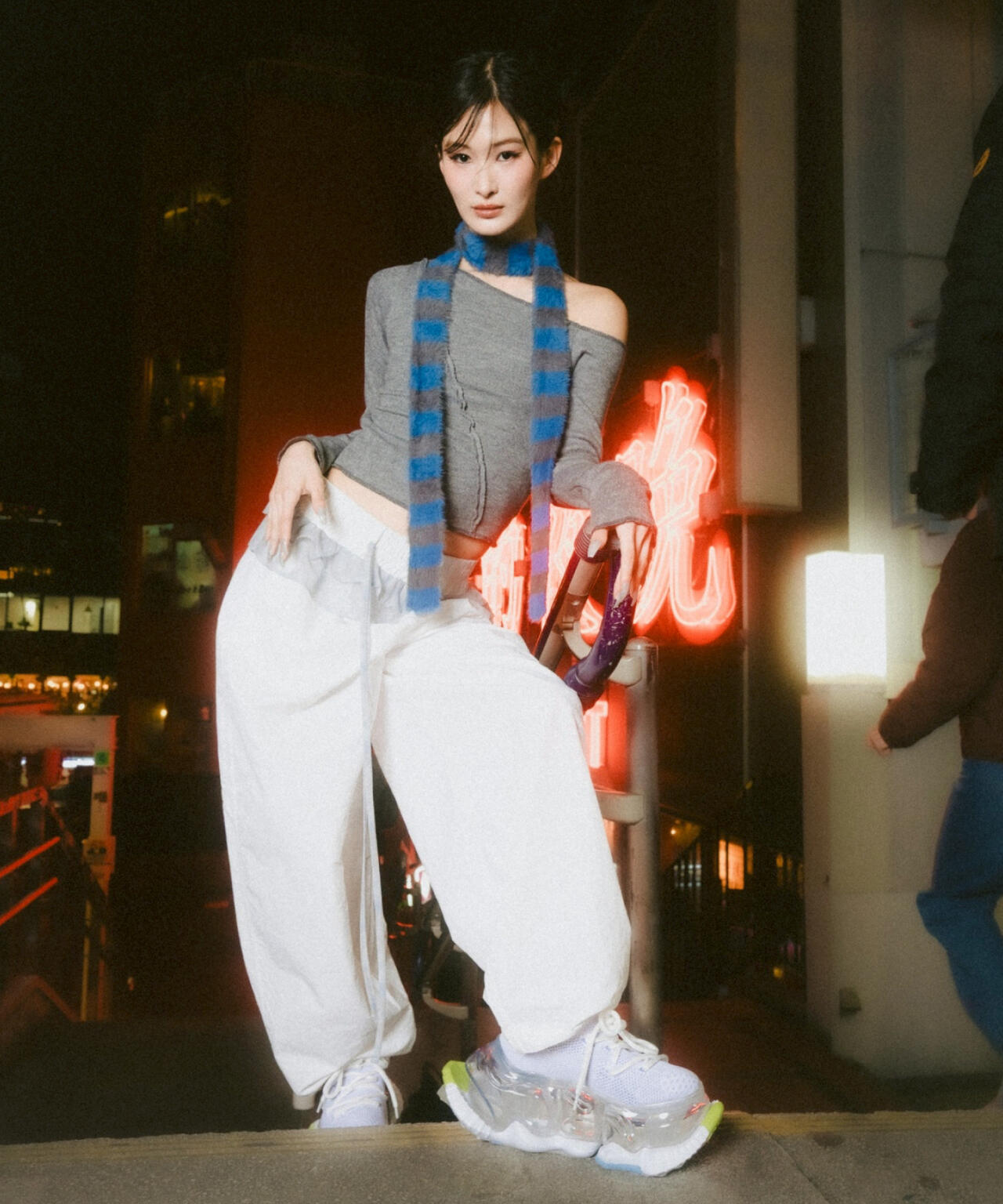 MITSUKI/ミツキ/切り替えワンショルダートップス