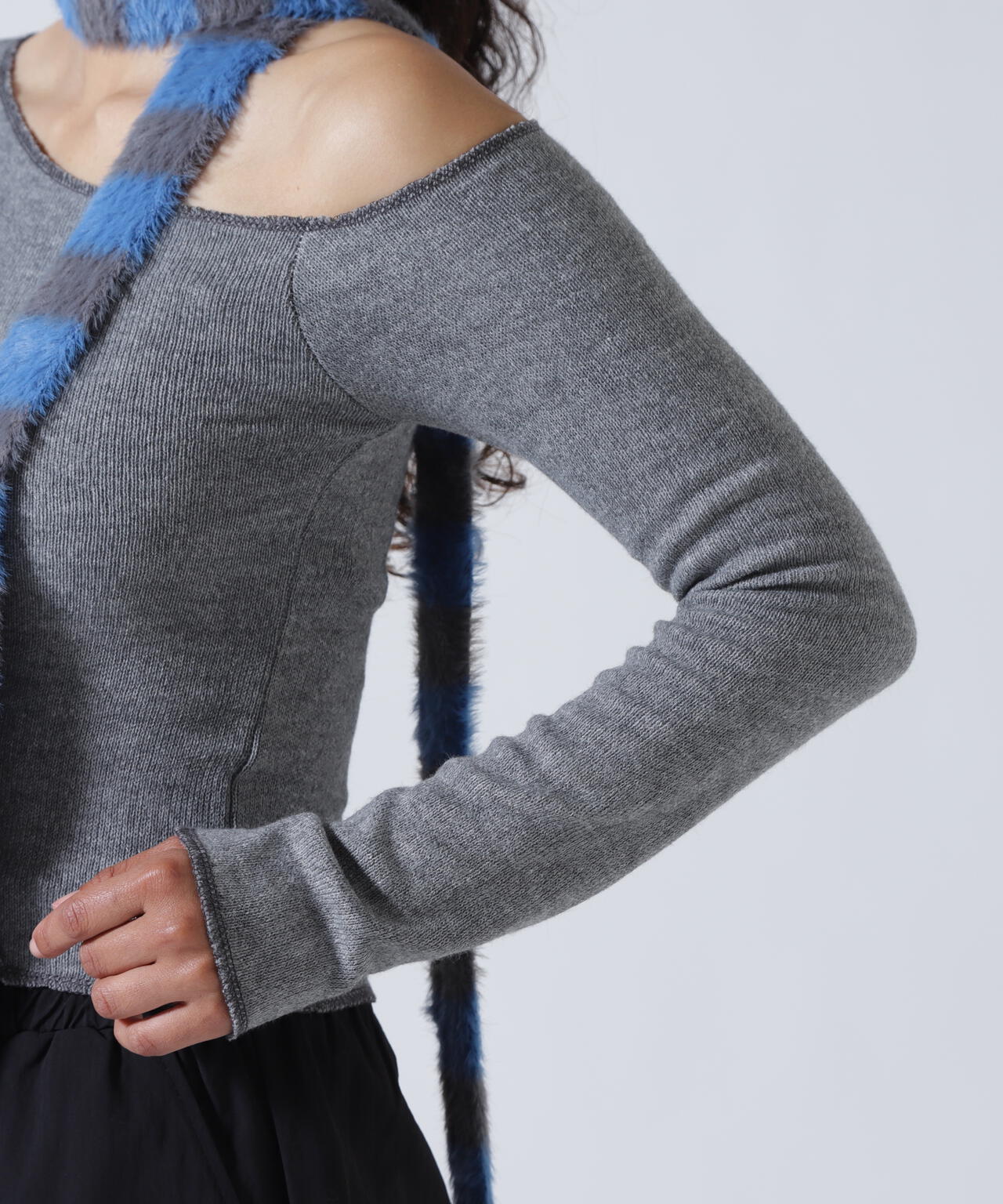 MITSUKI/ミツキ/切り替えワンショルダートップス