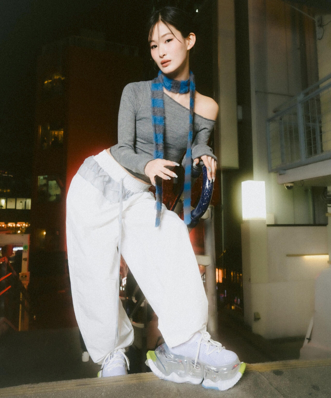 MITSUKI/ミツキ/切り替えワンショルダートップス